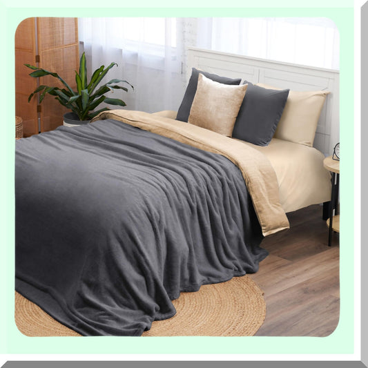 Ultimate Cozy Warmwell Charcoal Throw Blanket - 108 x 90 inches