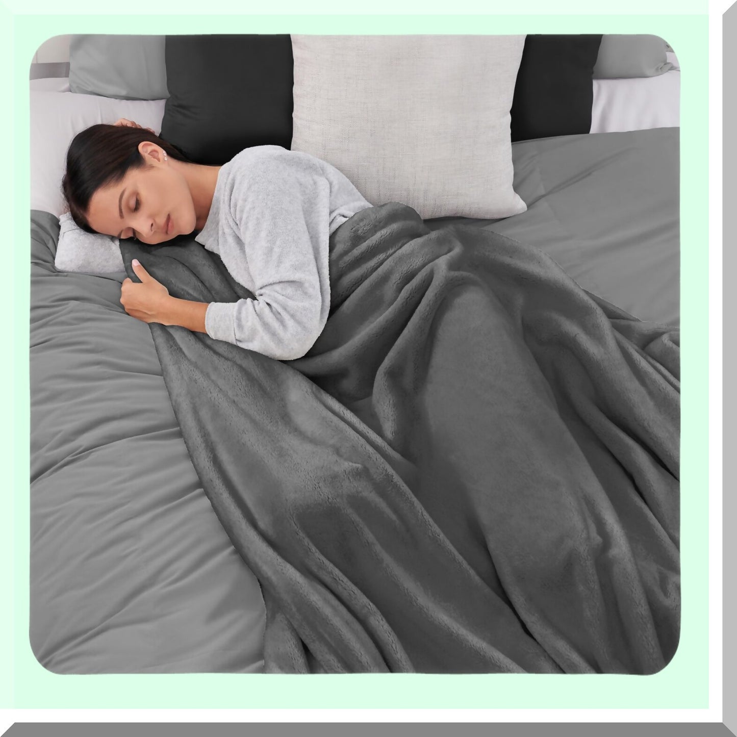 Ultimate Cozy Warmwell Charcoal Throw Blanket - 108 x 90 inches