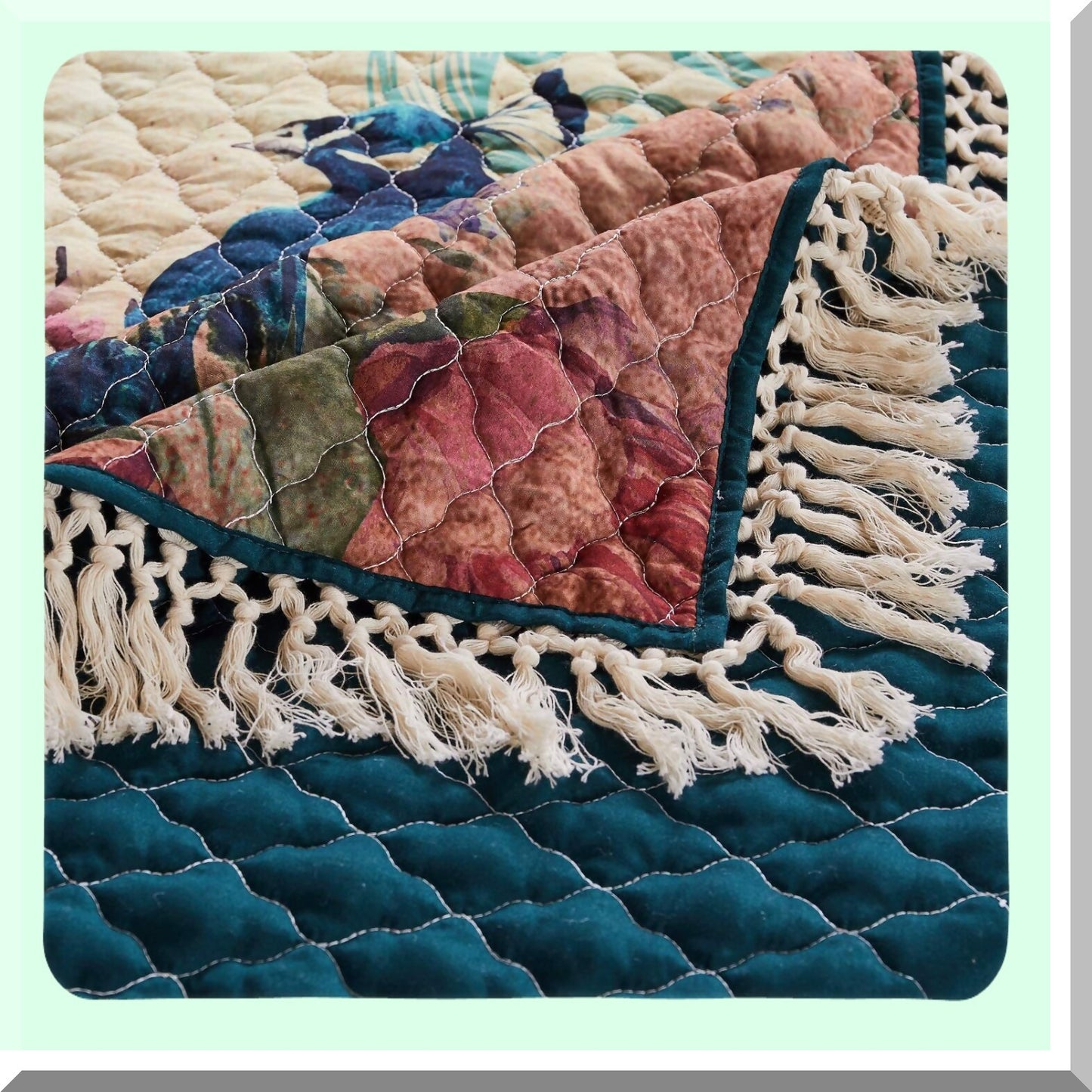 LuxEden Quilted Throw Blanket - White, 50x60 inches