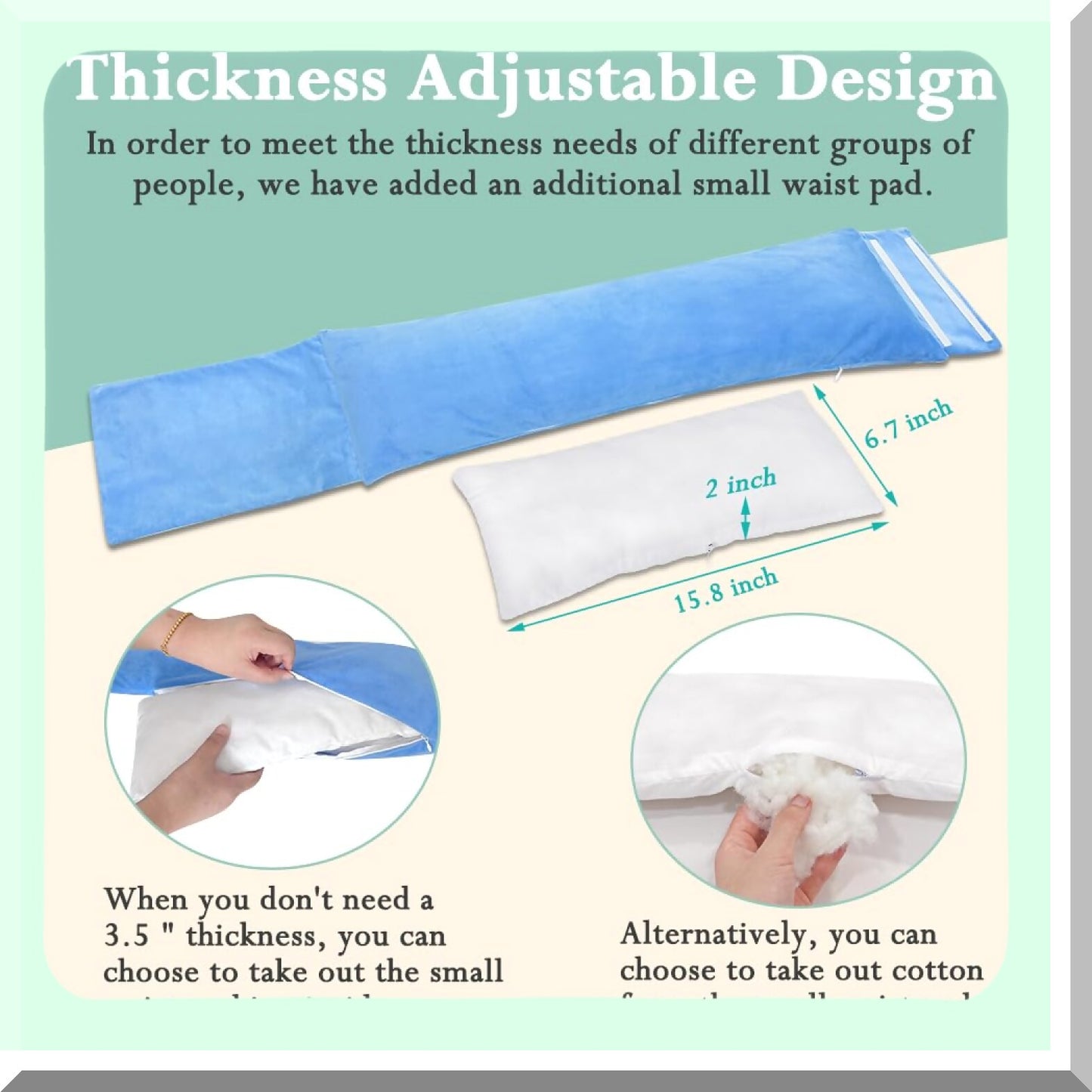 SleepEase Lumbar Relief Pillow - Sciatic Nerve & Lower Back Pain Support Roll for Office Chair, Bed, & Body. Side Sleeping Cushion for Sciatica, Herniated Disc, Scoliosis Relief.