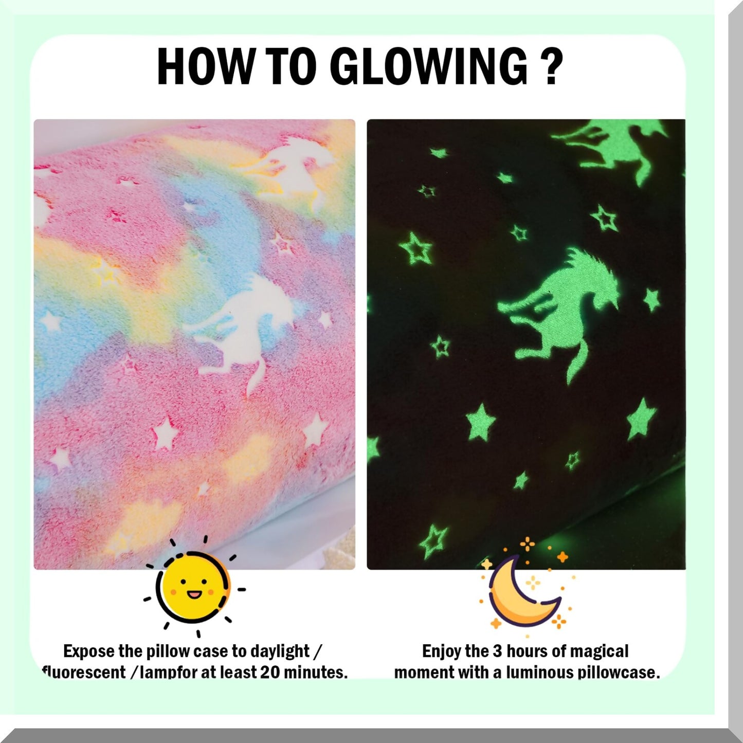 Rainbow Glow Body Pillowcase - Pink Tie Dye Fluffy Cover for Kids & Women - Soft Plush Decorative Throw Pillow - 21x54 Inches