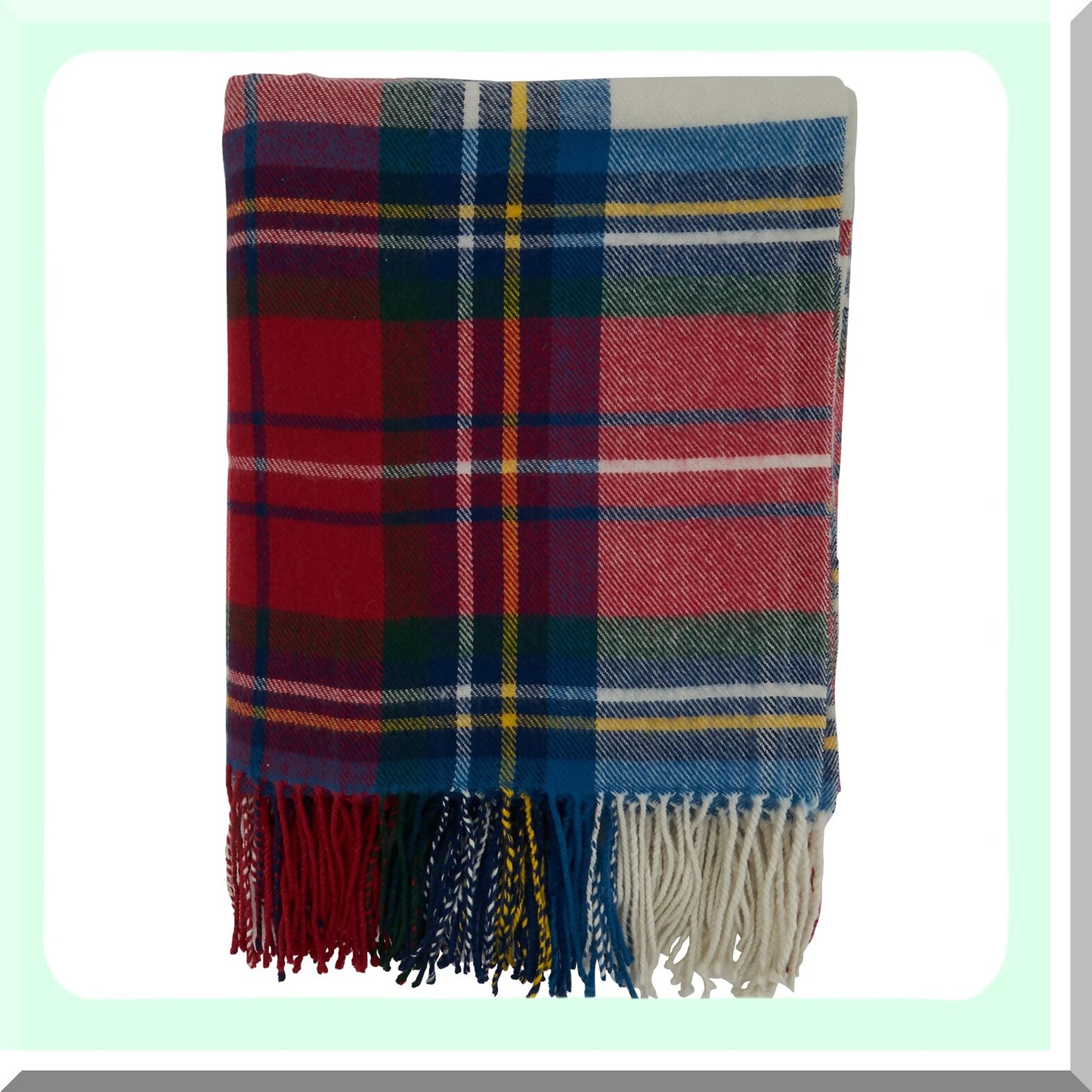 CozyPlaid Multicolor Throw Blanket 50"x60"
