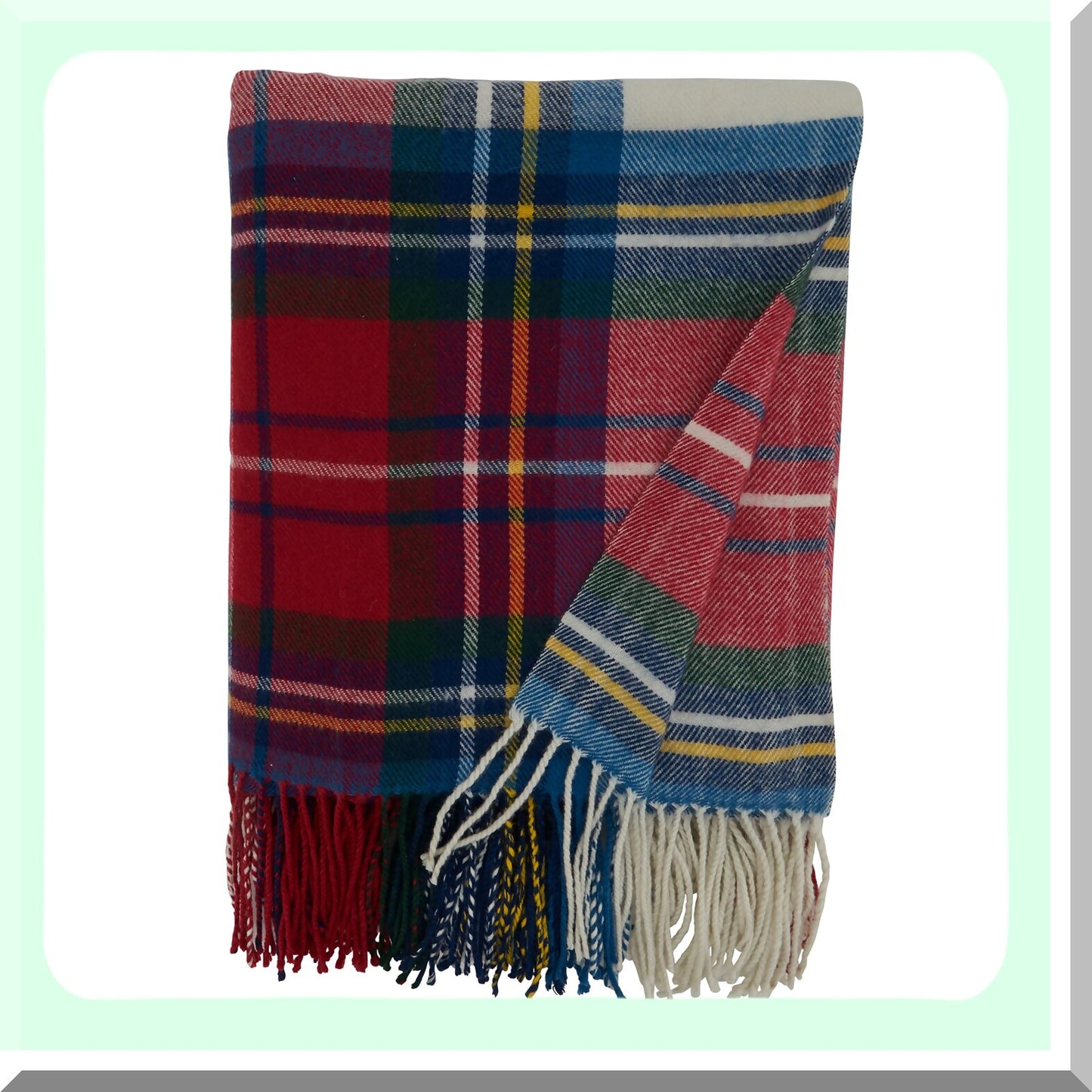 CozyPlaid Multicolor Throw Blanket 50"x60"