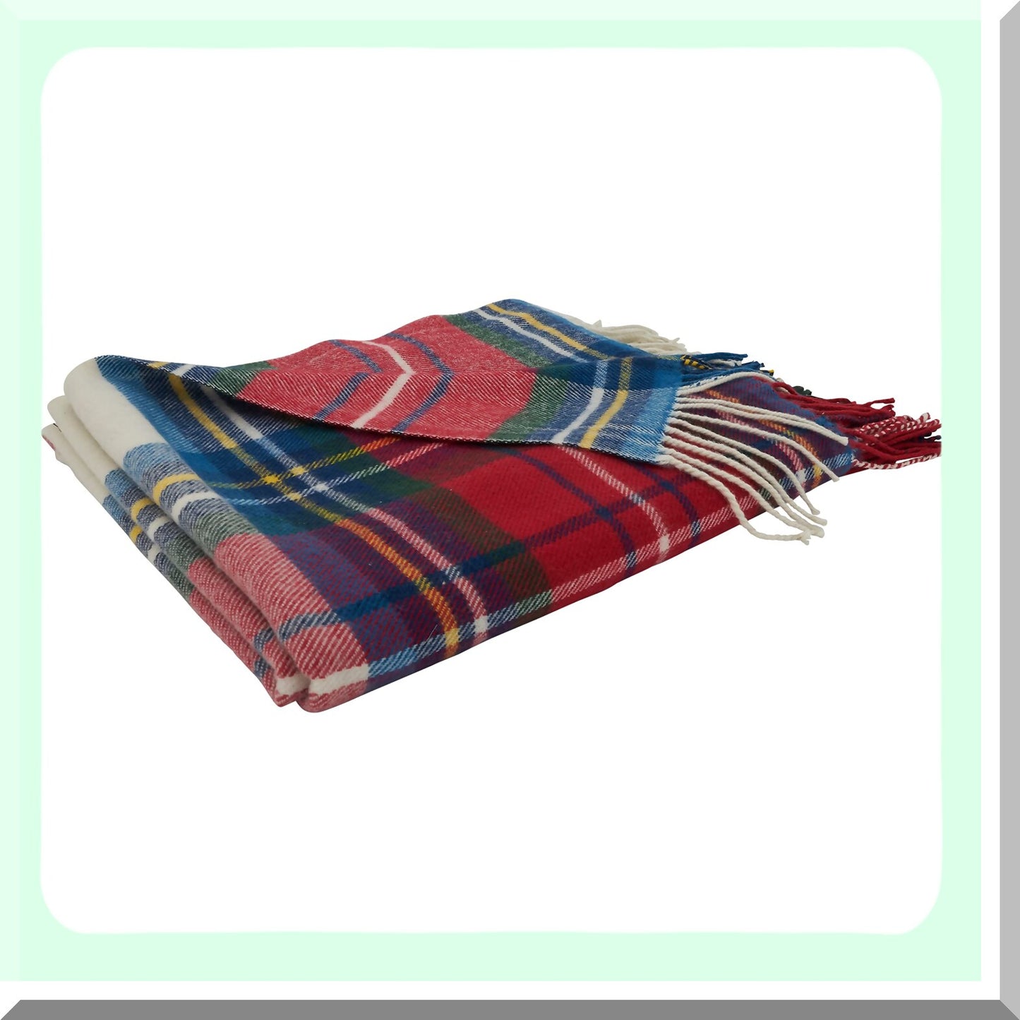 CozyPlaid Multicolor Throw Blanket 50"x60"