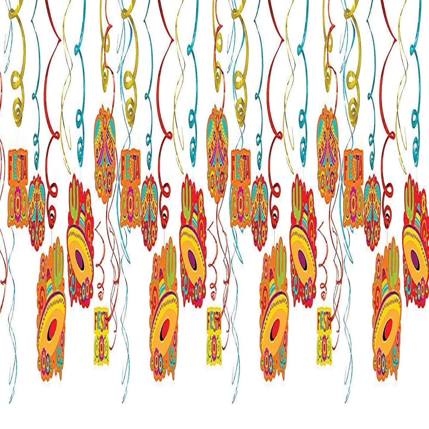 Fun Fiesta Cinco de Mayo Swirl Decorations Pack