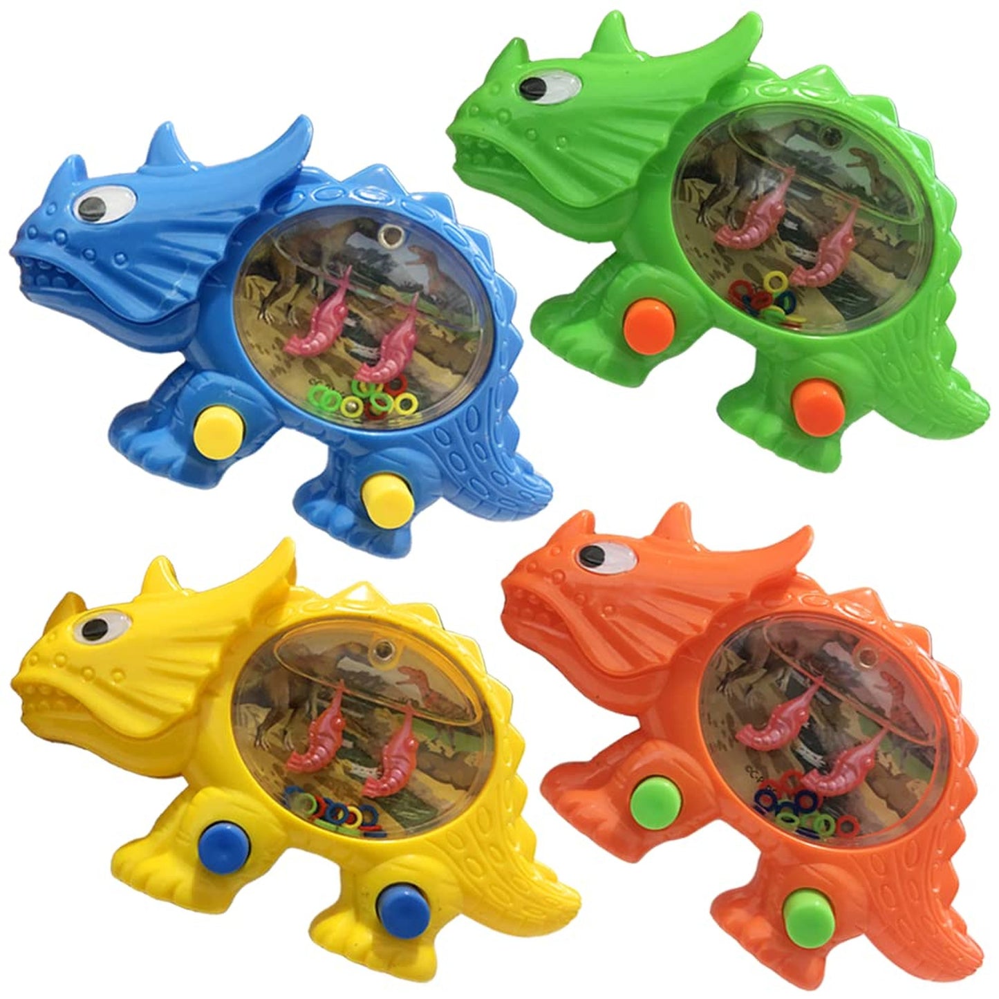 DinoSplash Water Games - Set of 4 Handheld Games for Kids. Perfect for Goody Bags, Birthday Parties, Road Trips. Fun Toys for Boys & Girls!