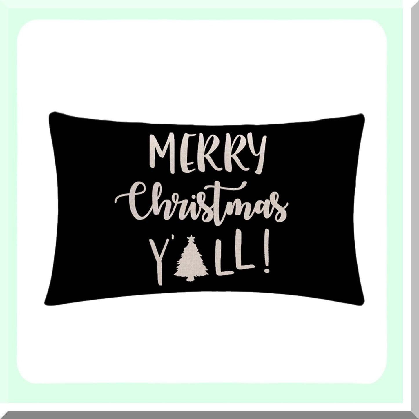 Winter Wonderland Farmhouse Pillow Covers - Let It Snow/Snowflake Decorative Cushion Set - Holiday Black Decor for Home - 2Pack Merry Y'All Pillowcases