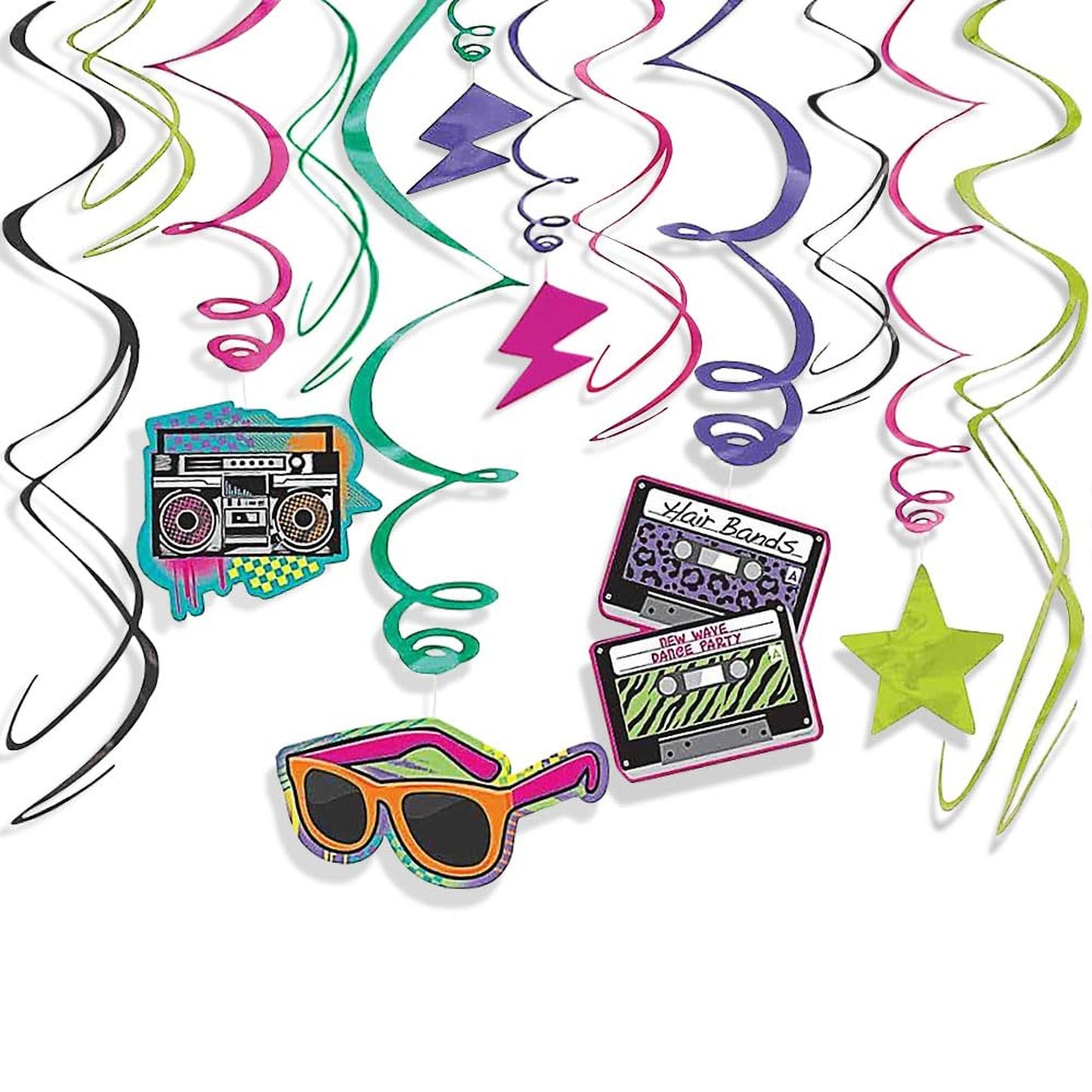 80's Party Swirl Decorating Kit for Events