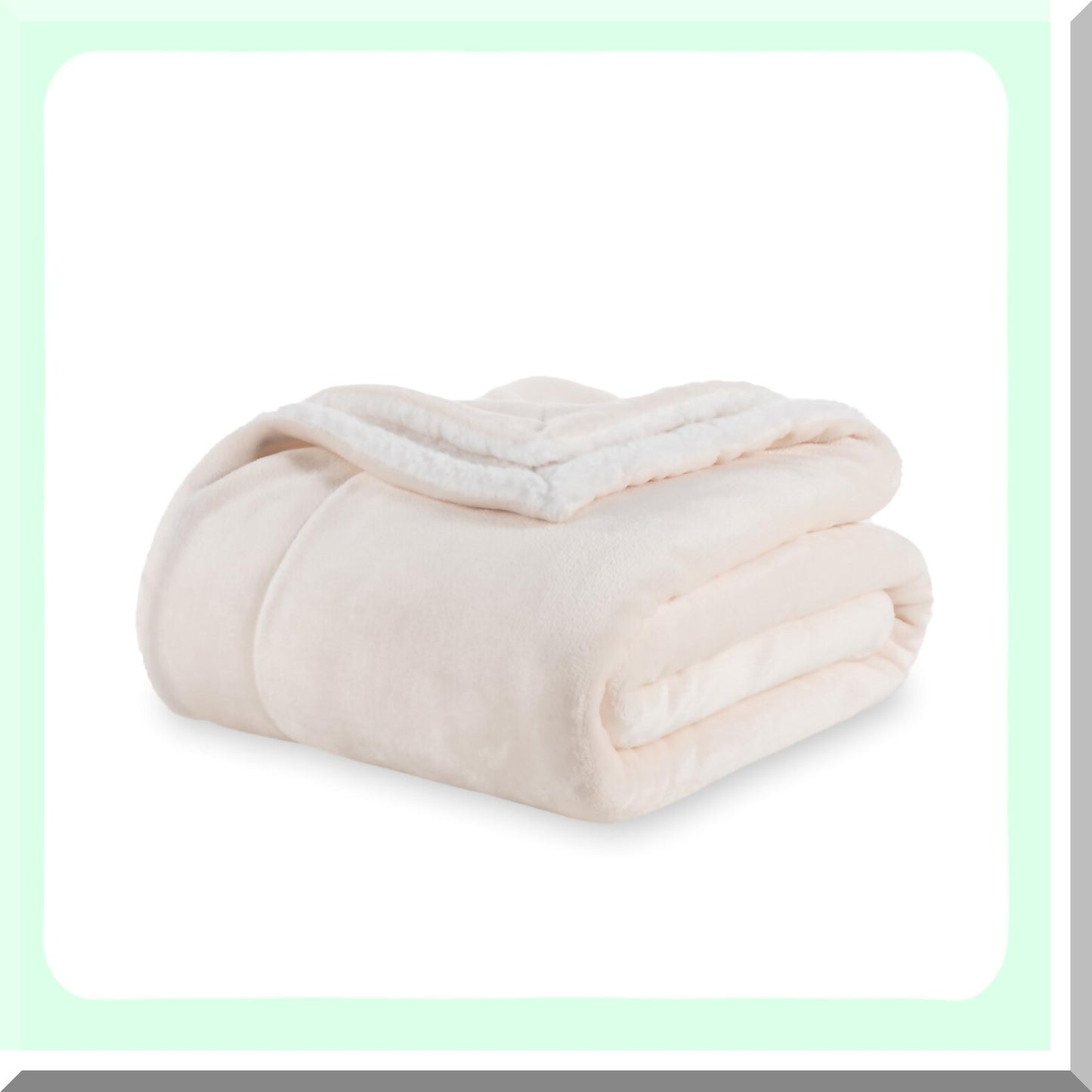 CozyLoft Sherpa Throw - Ultra Soft Reversible Blanket for Couch, Sofa, and Travel, Cream, 50"x60"