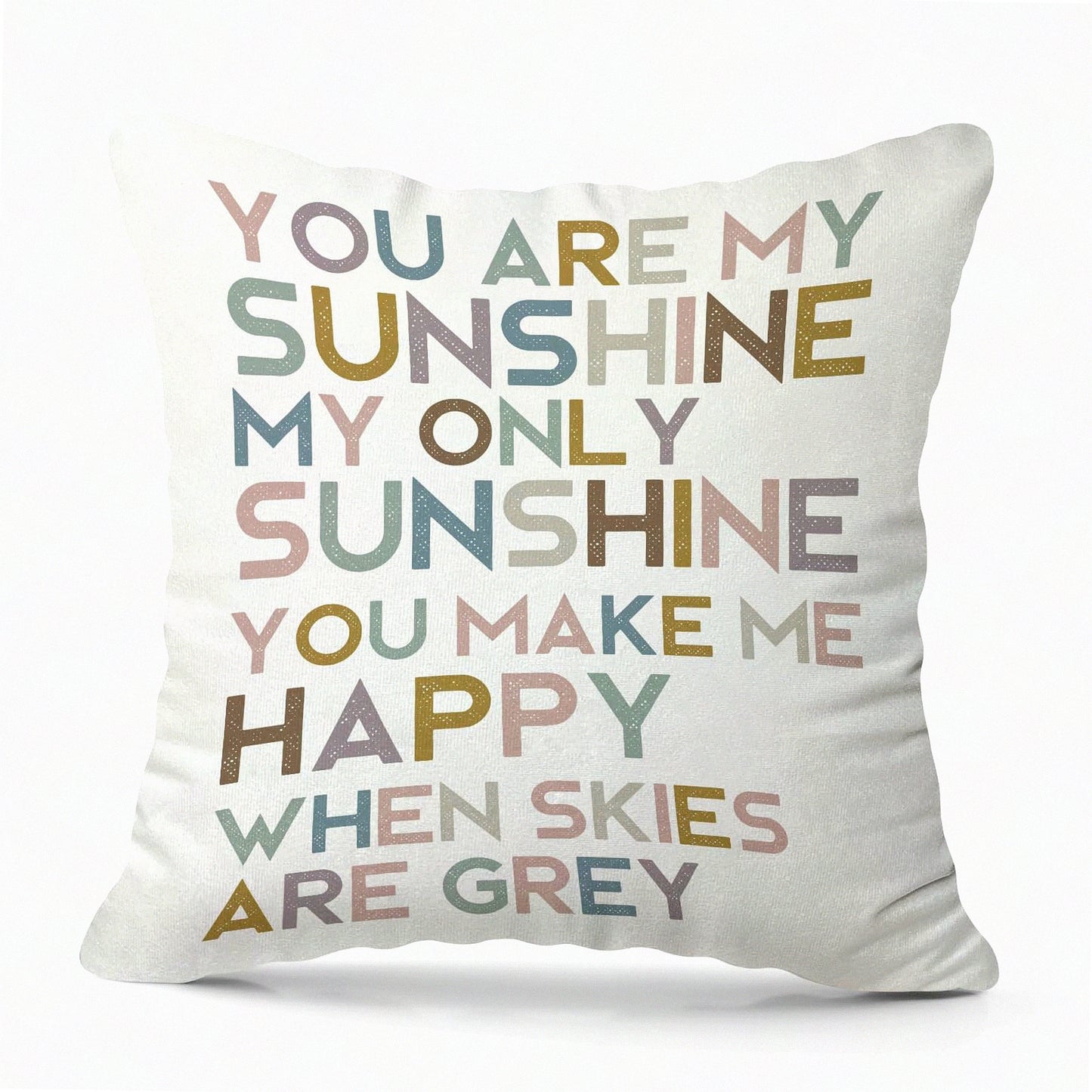 Sunshine Soft Decorative Pillowcase - Ideal Gift for Friends & Family - 18x18 Inch Sleeper Cushion Cover for Couch Bed Sofa - Cozy Pillow Cover