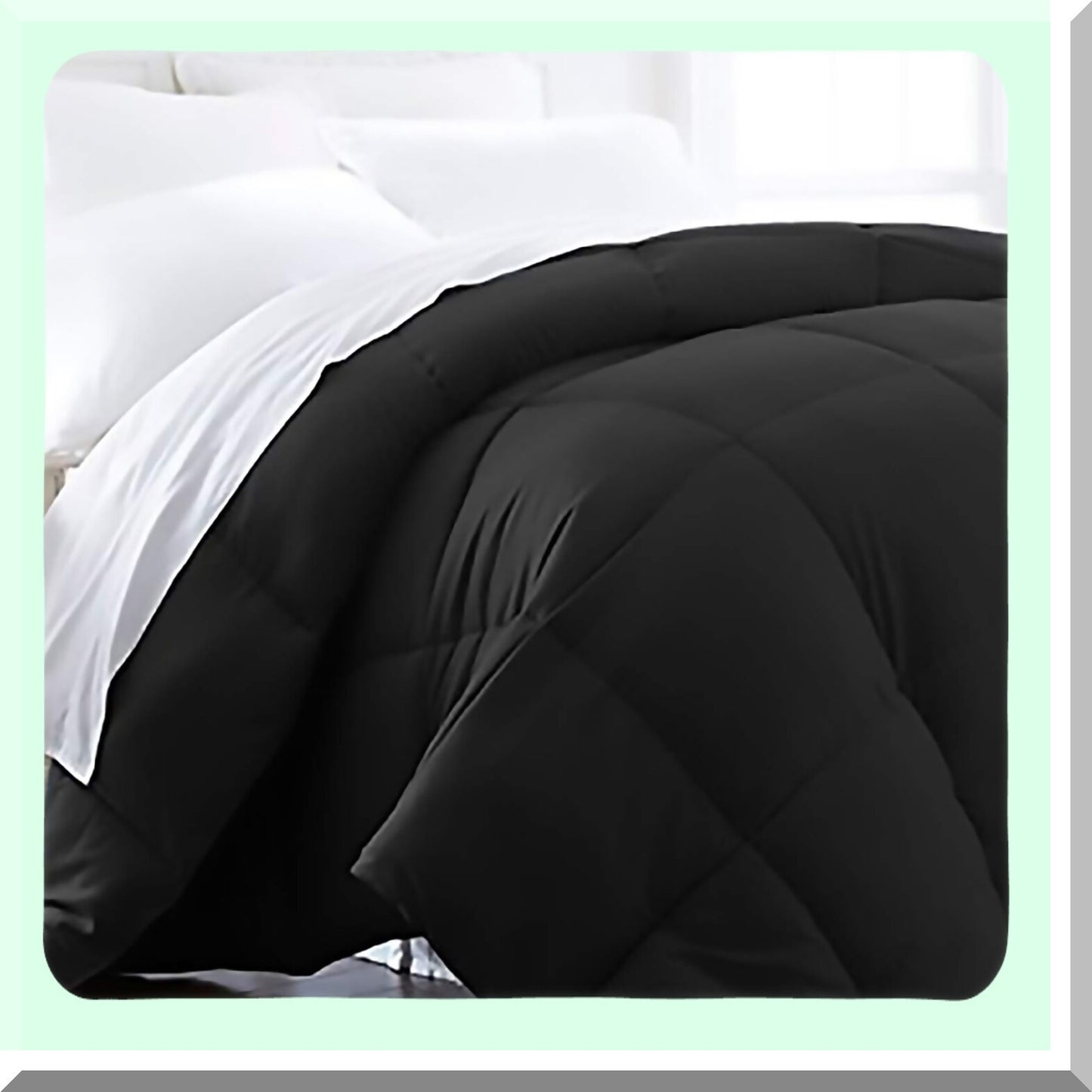 Luxury Comfort Cal Size Down Alternative Comforter - 1600 Series Duvet Insert for Home Bedding in Elegant Black Color - Hotel Collection