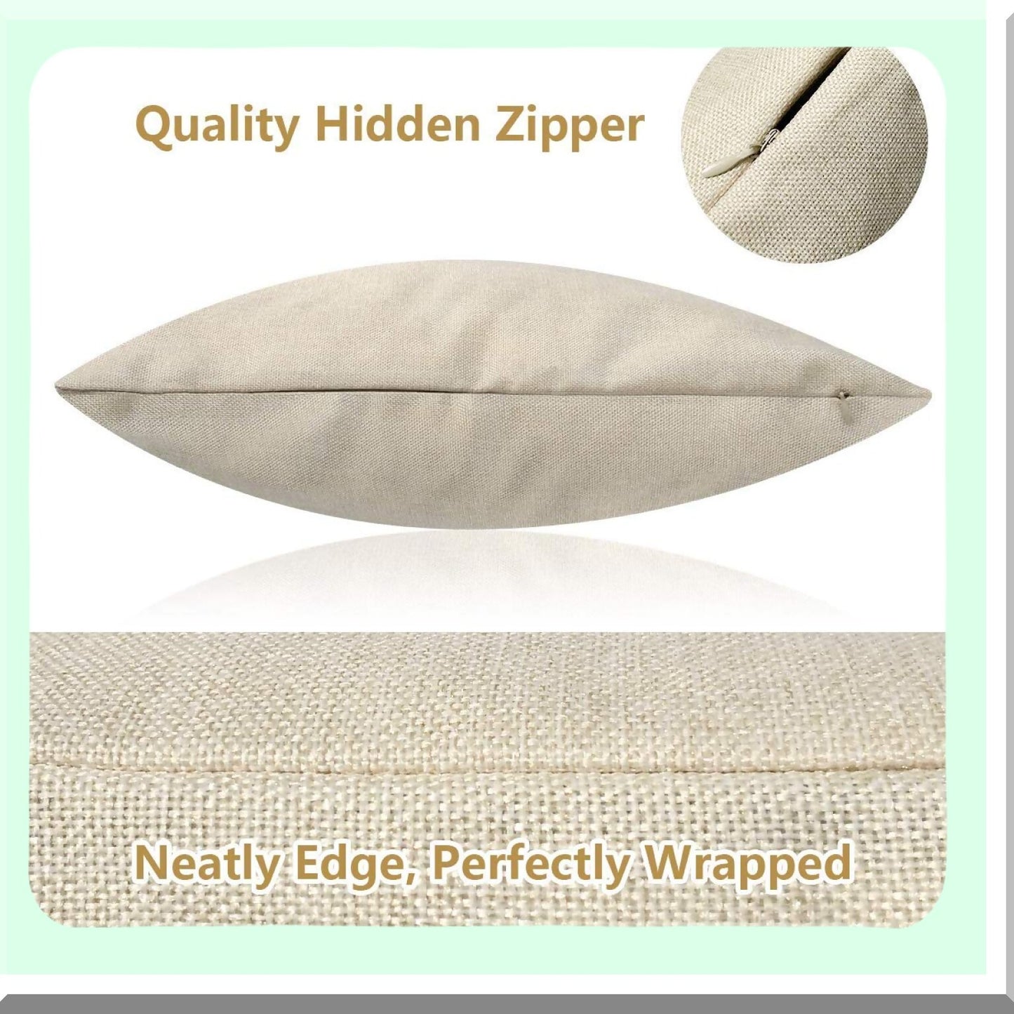 ABC Learning Home Decor Pillow Cover - 18x18 Inch Square Pillowcase for Sofa, Couch, Bed - Eric Carle Inspired Cushion Cover