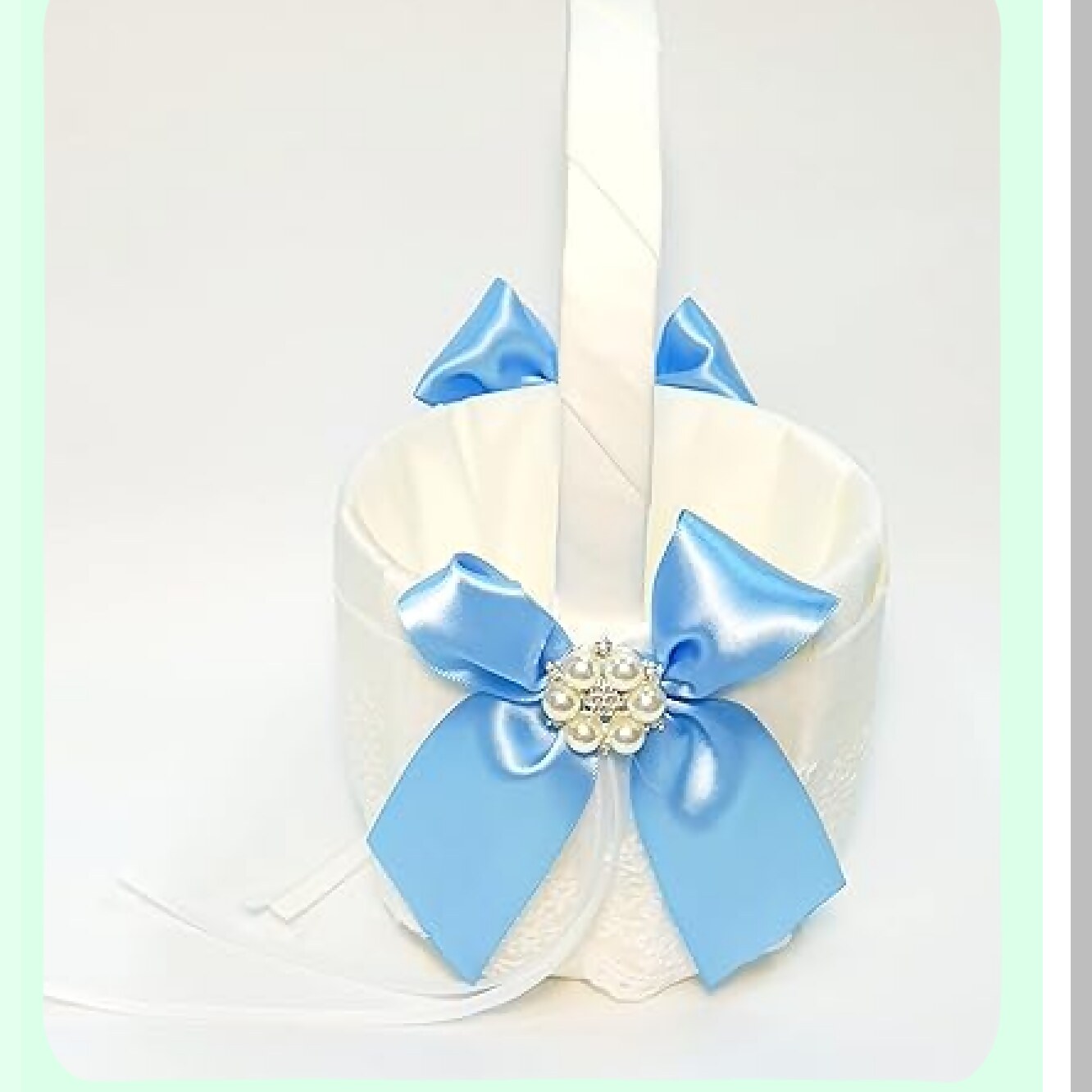 Romantic Wedding Flower Girl Basket with Bowknot