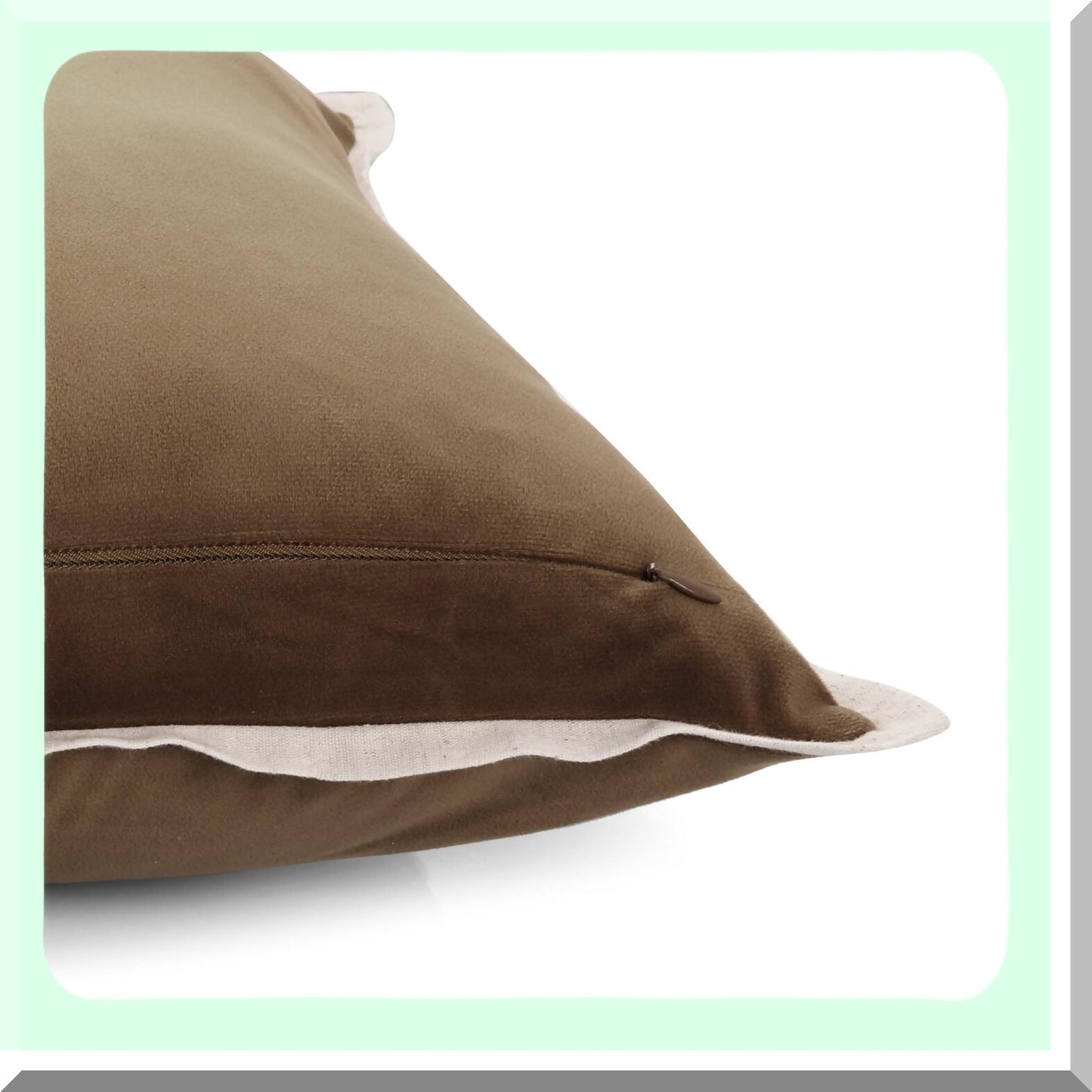 Luxury Velvet Brown Pillow Covers - Set of 2 Decorative Cushion Cases for Sofa & Bedroom - Soft Solid 24X24 Throw Pillowcases