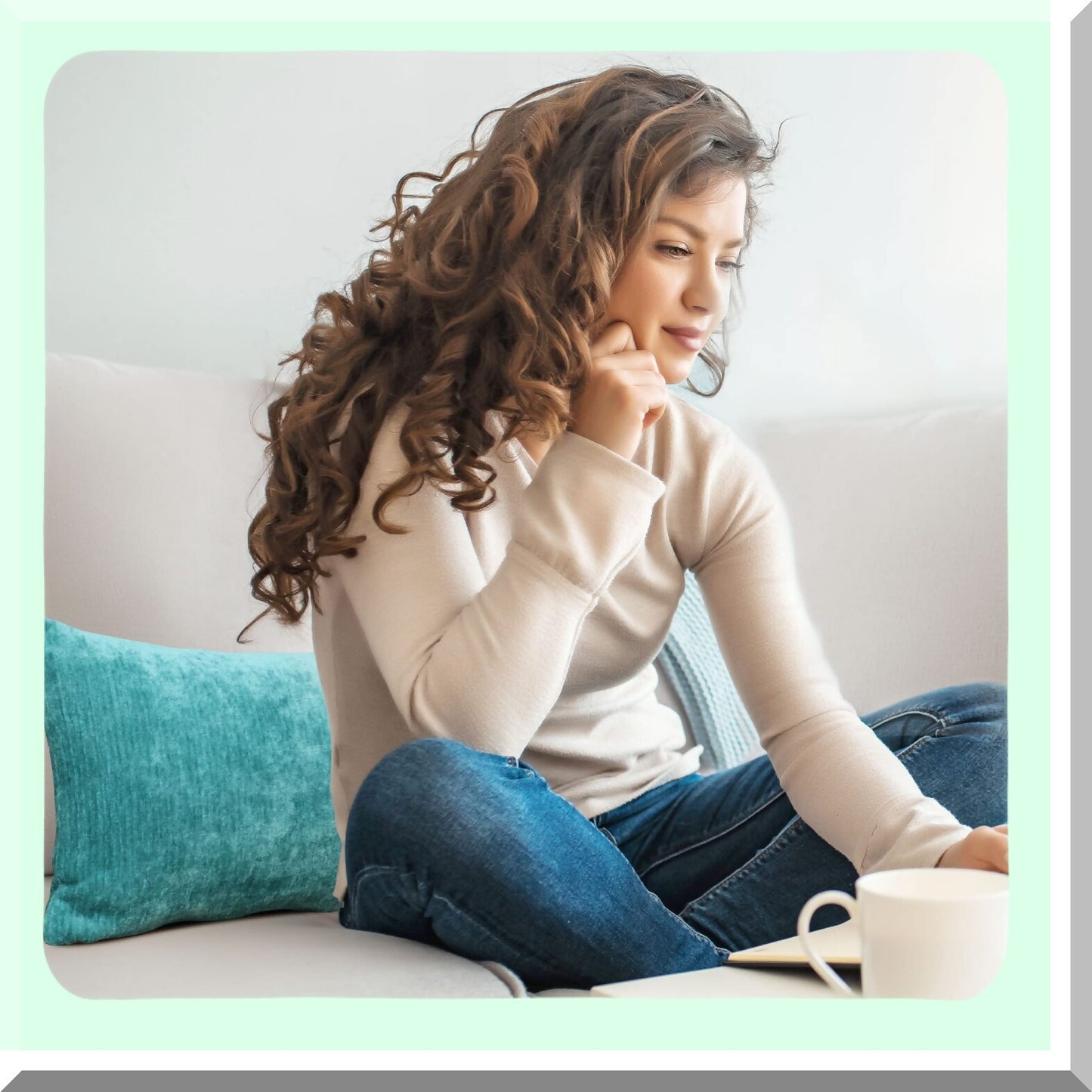 Water Repellent Chenille Throw Pillow Covers - Soft Decorative Cushion Covers for Sofa & Car - Cute Home Pillowcases - 12x20 Inch Peacock Blue