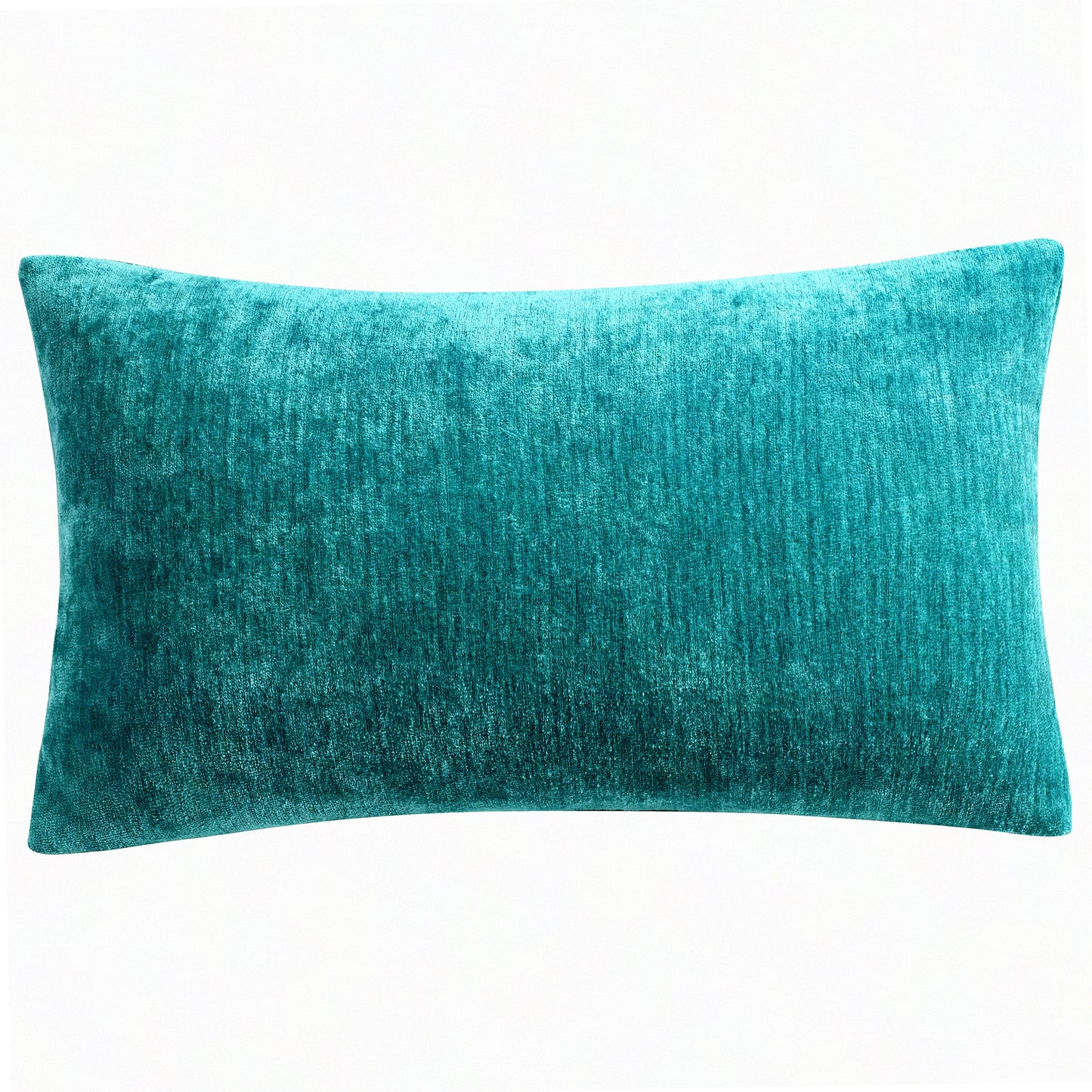 Water Repellent Chenille Throw Pillow Covers - Soft Decorative Cushion Covers for Sofa & Car - Cute Home Pillowcases - 12x20 Inch Peacock Blue