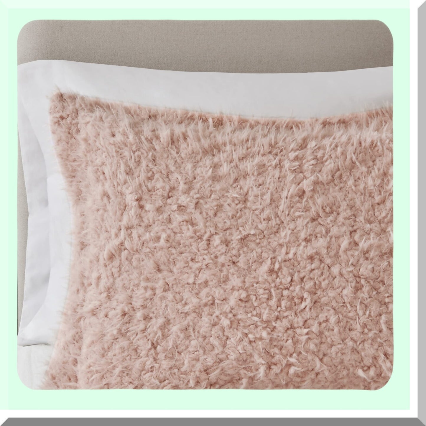 Blush Pink Mohair Luxe Comforter Set - Twin Size 68"x90" - Soft & Cozy Reverse Mink Bedding - Nova Collection