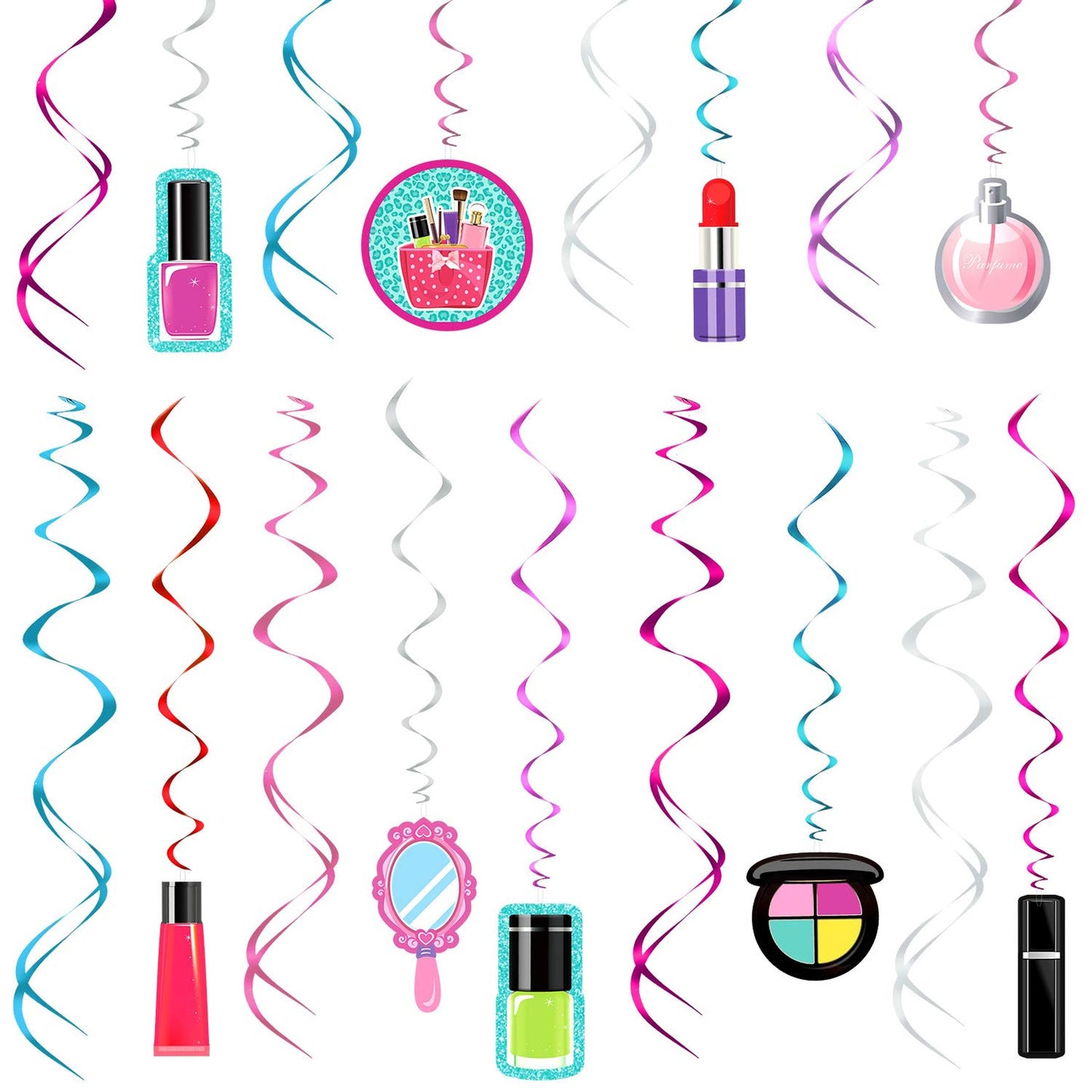 Makeup Party Hanging Decorations Set for Events