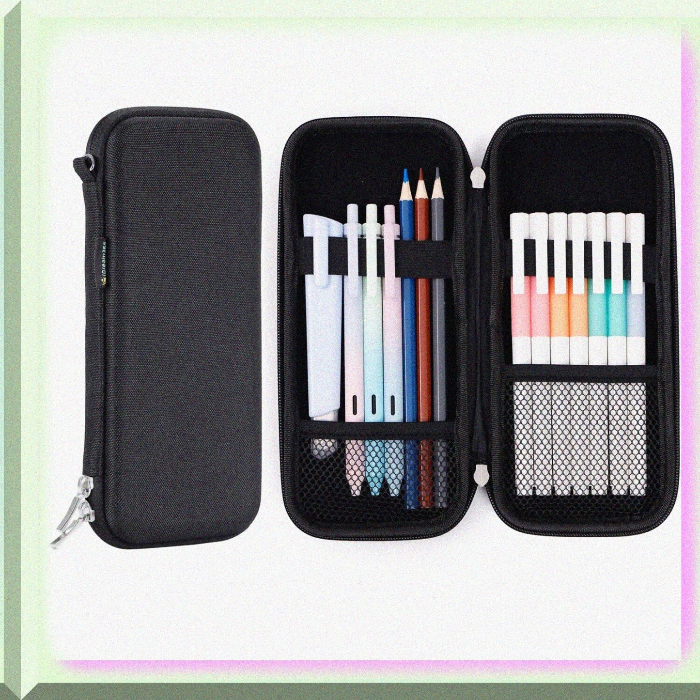 Hard Pencil Case Box for Adults Black