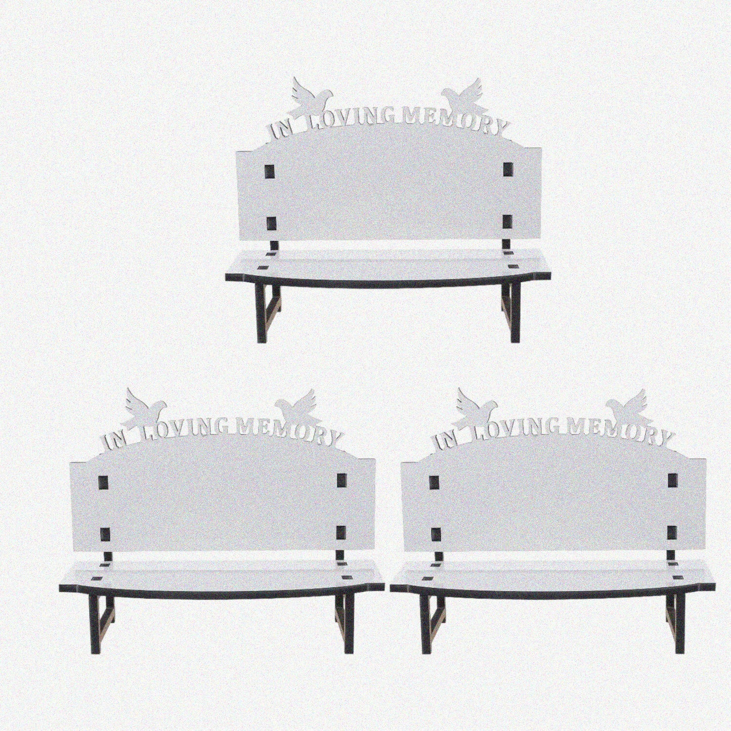 3pcs Sublimation Blank Chair Ornaments with White Picture Frame