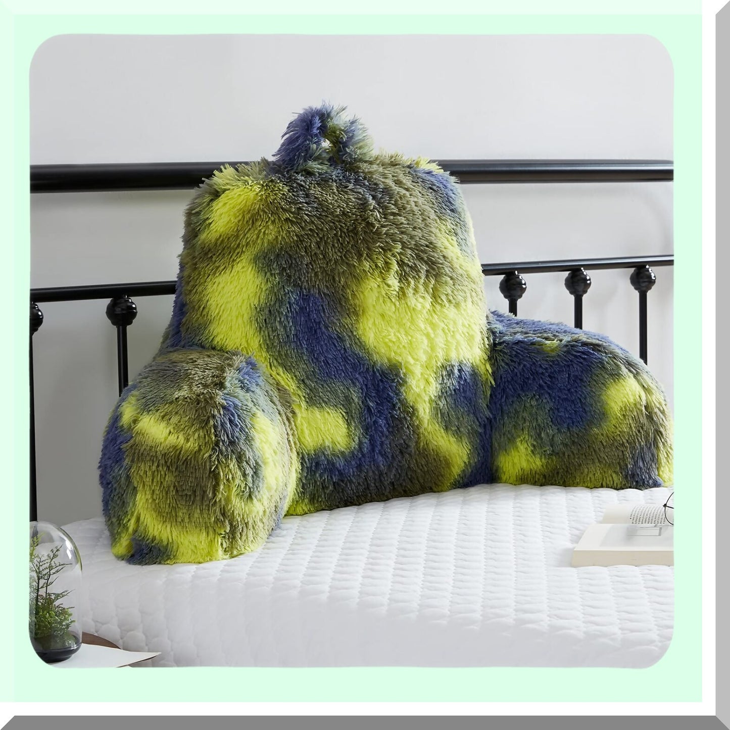 Camo Comfort Rest Pillow - Cozy Lounge Cushion with Arms for Adults & Kids - Back Support for Couch Chair - Functional Wedge Pillow