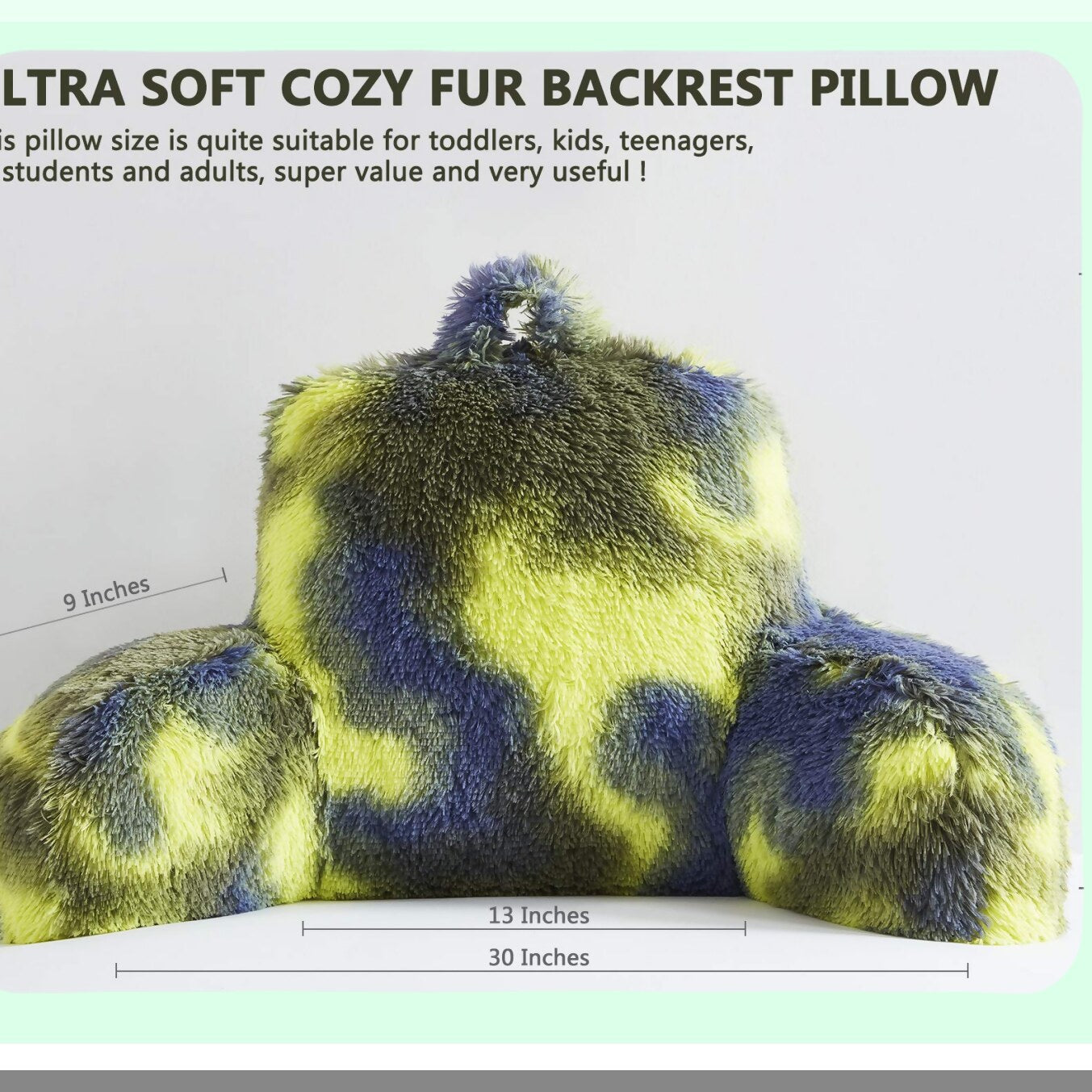 Camo Comfort Rest Pillow - Cozy Lounge Cushion with Arms for Adults & Kids - Back Support for Couch Chair - Functional Wedge Pillow