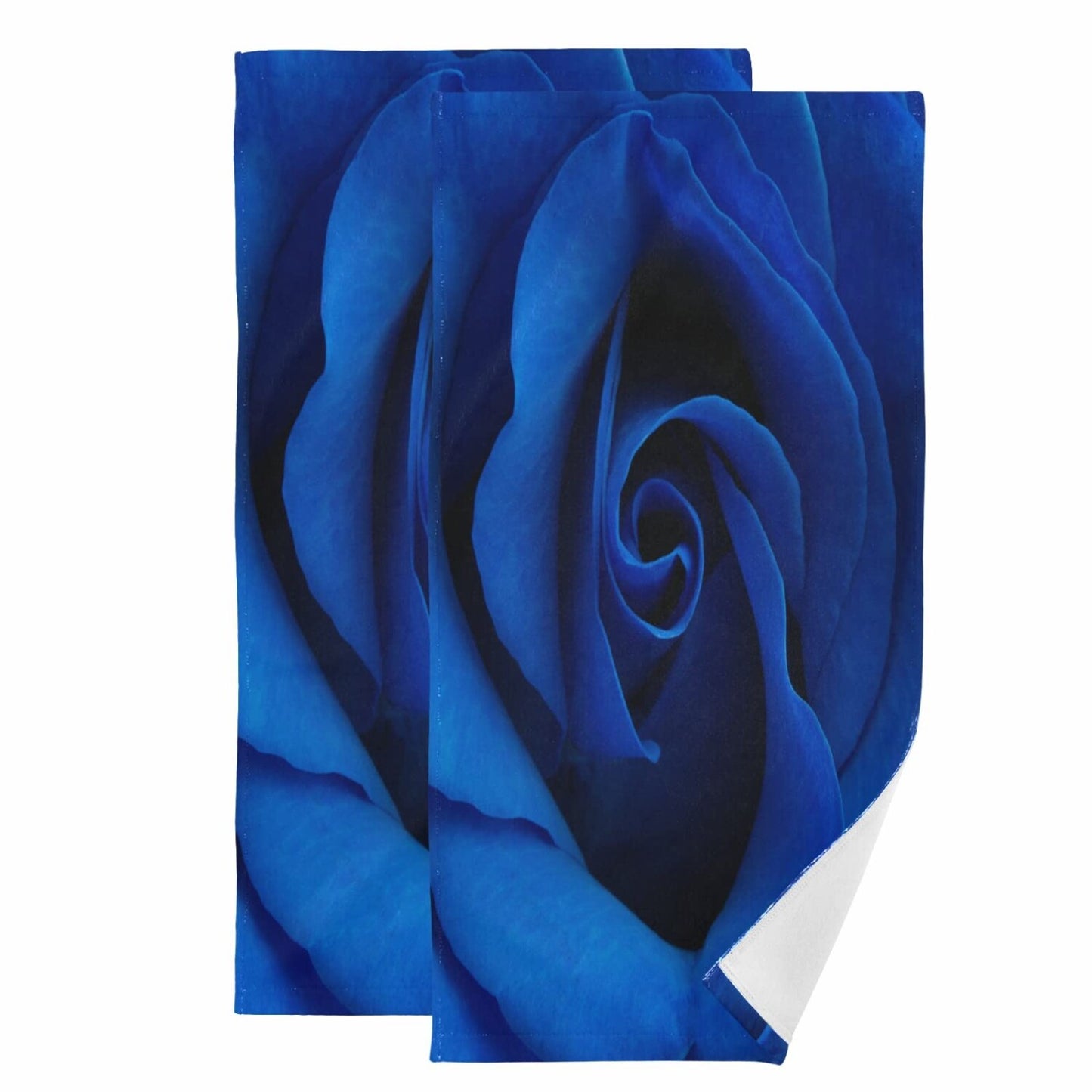 Blue Rose Bathroom Towel Set of 2 28.3" x 14.4"