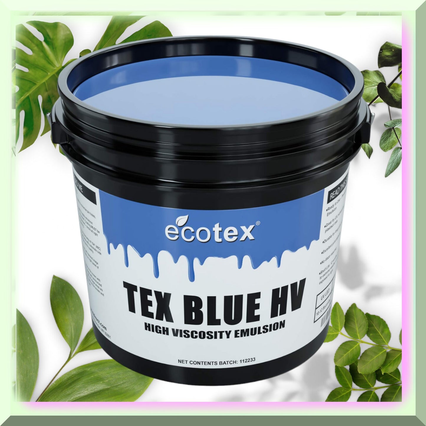 EcoPrintTex Blue HV Emulsion 16oz for Screen Printing
