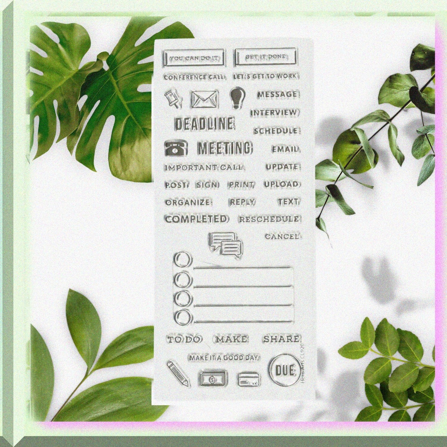Kelly's Work Planner Clear Design Stamps Set
