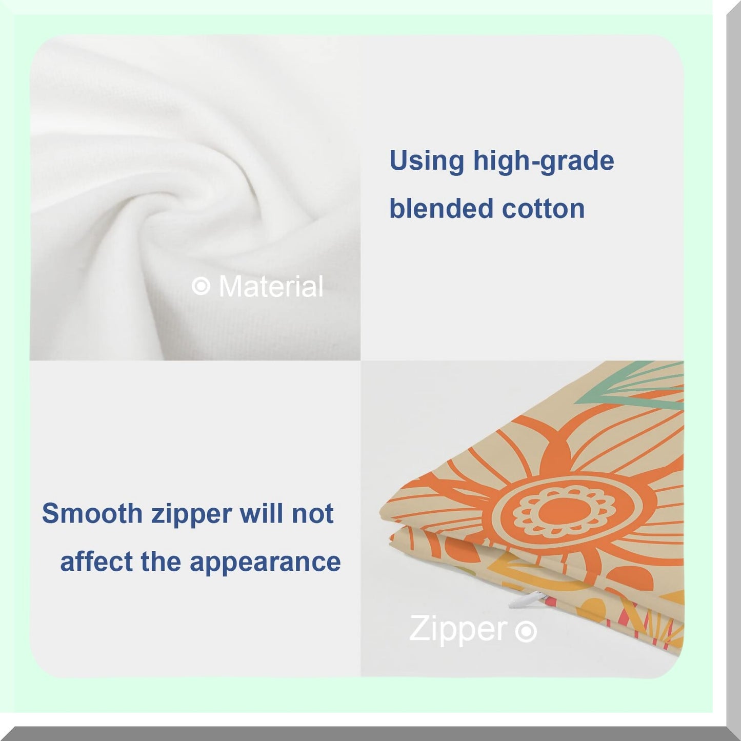 Floral Bloom Double Sided Pillow Covers - Set of 2, 16x16 Inch Square Cushion Covers with Seamless Flower Pattern for Sofa Decoration