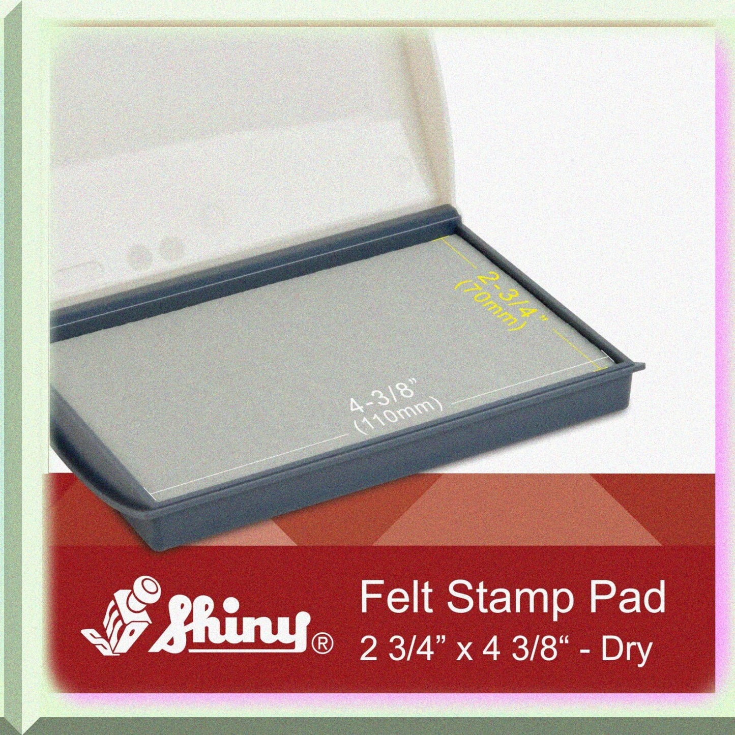 Small Rubber Stamp Pad 2 3/4" x 4 3/8" Felt, No Ink