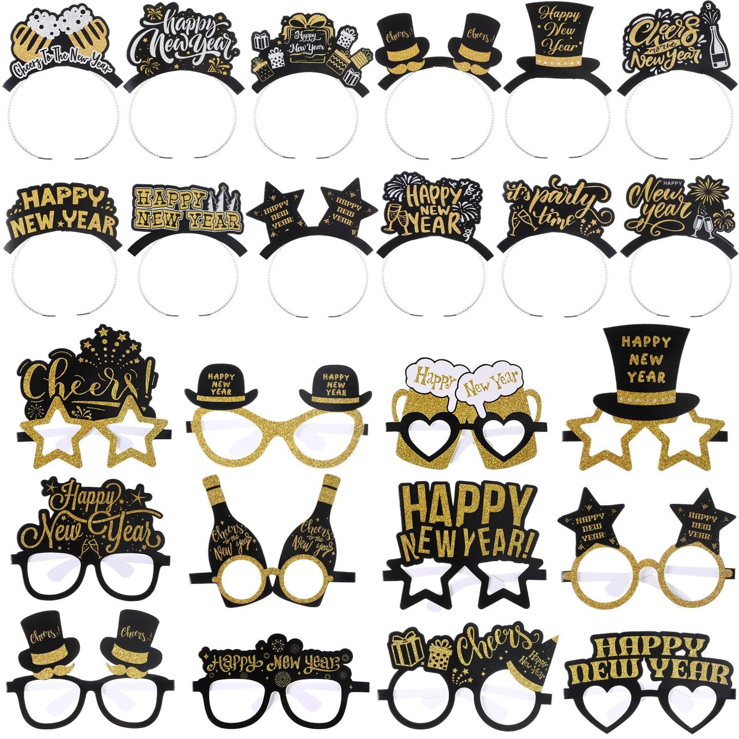 New Year Party Favors 2024: 48 Pcs Celebration Supplies