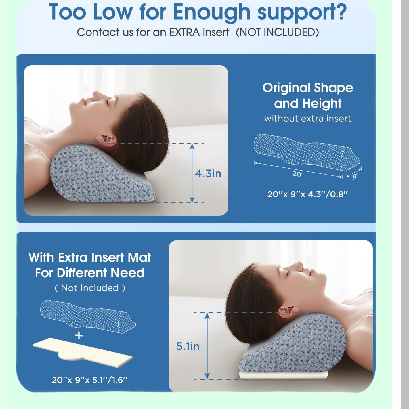 OrthoRelax Cervical Support Pillow - Memory Foam Neck Bolster for Pain Relief & Shoulder Relaxation. Decompression Roll for Office & Bed.