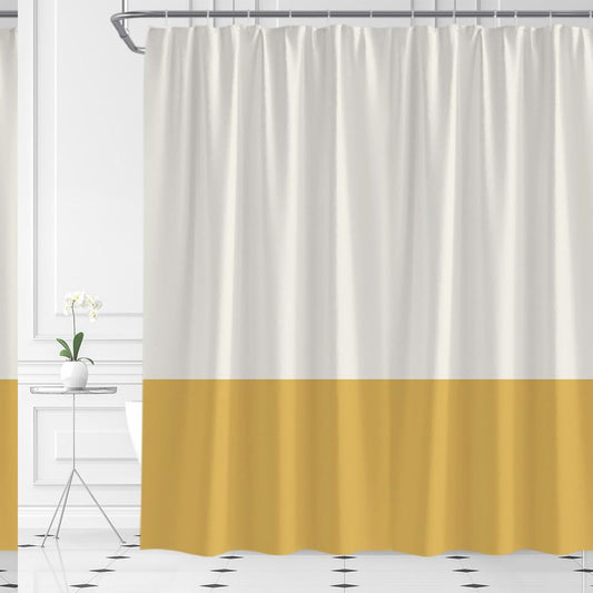 Beige Yellow Boho Vintage Shower Curtain 70x70