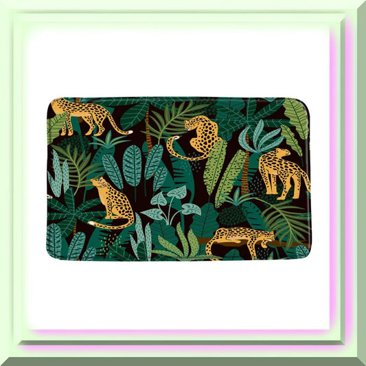 Leopard Green Watercolor Bathroom Mat 17.7"x29.5"