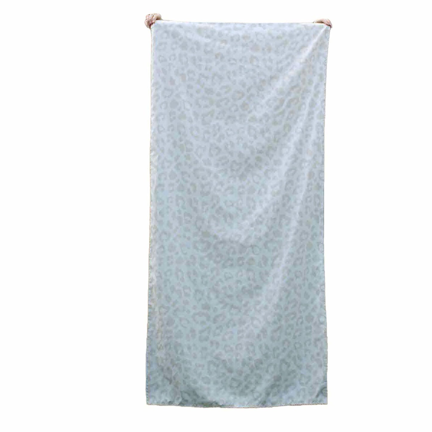 Leopard Print White Beach Towel 70x34 Inches