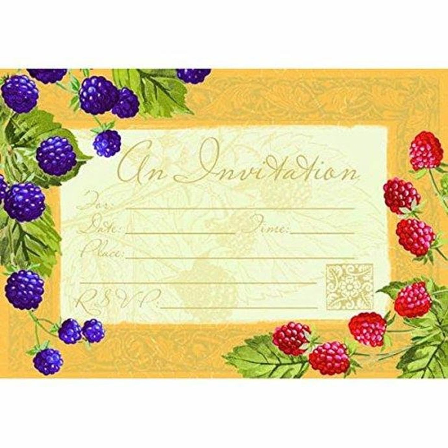 Botanical Berries Postcard Invitations, Pack of 8