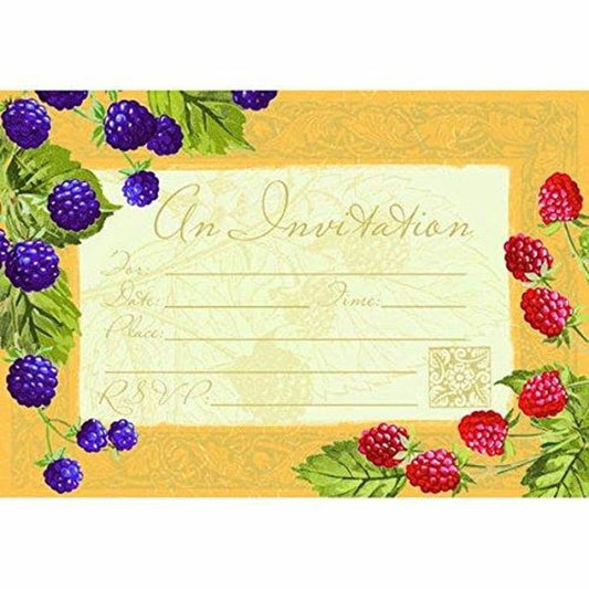 Botanical Berries Postcard Invitations, Pack of 8