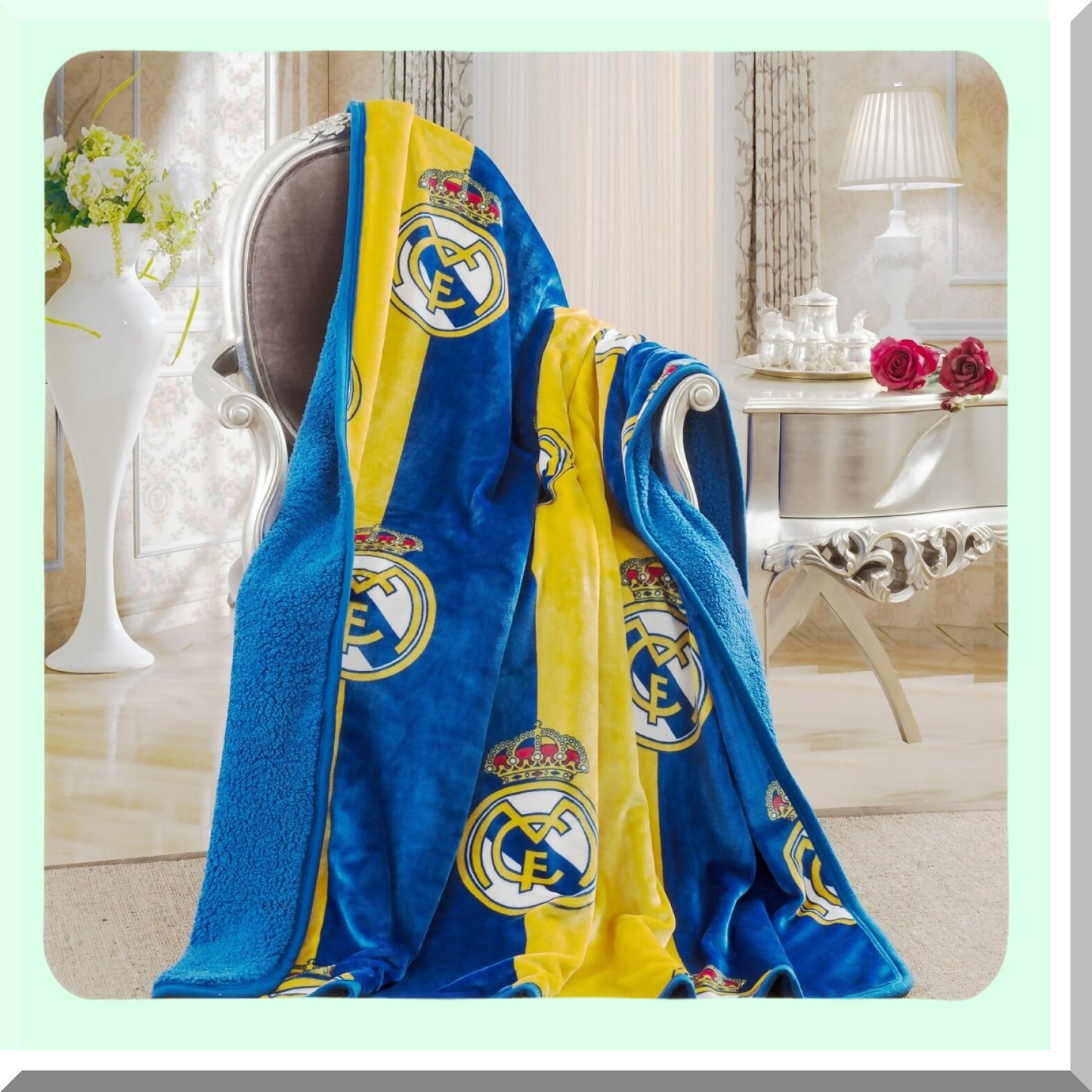 CozySilk Sherpa Lined Throw Blanket - Ultra Soft 50x60