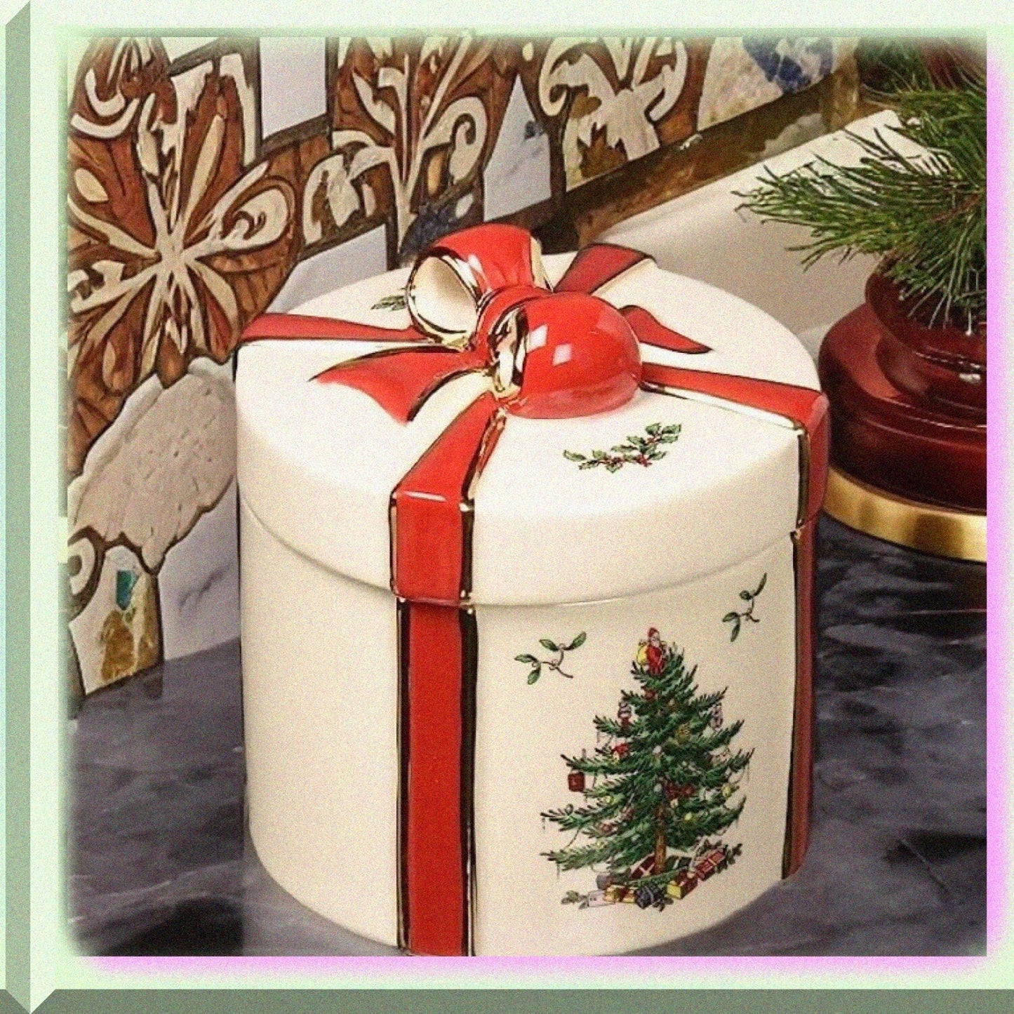 Tree 2 Piece Gift Box Set 4 Inch Earthenware
