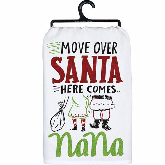 Move Over Here Comes Nana Cotton Dish Towel 28-inch