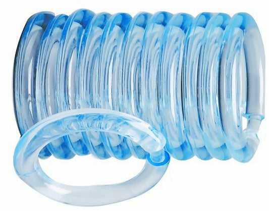 12 Pack Clear Shower Curtain Rings O Hooks