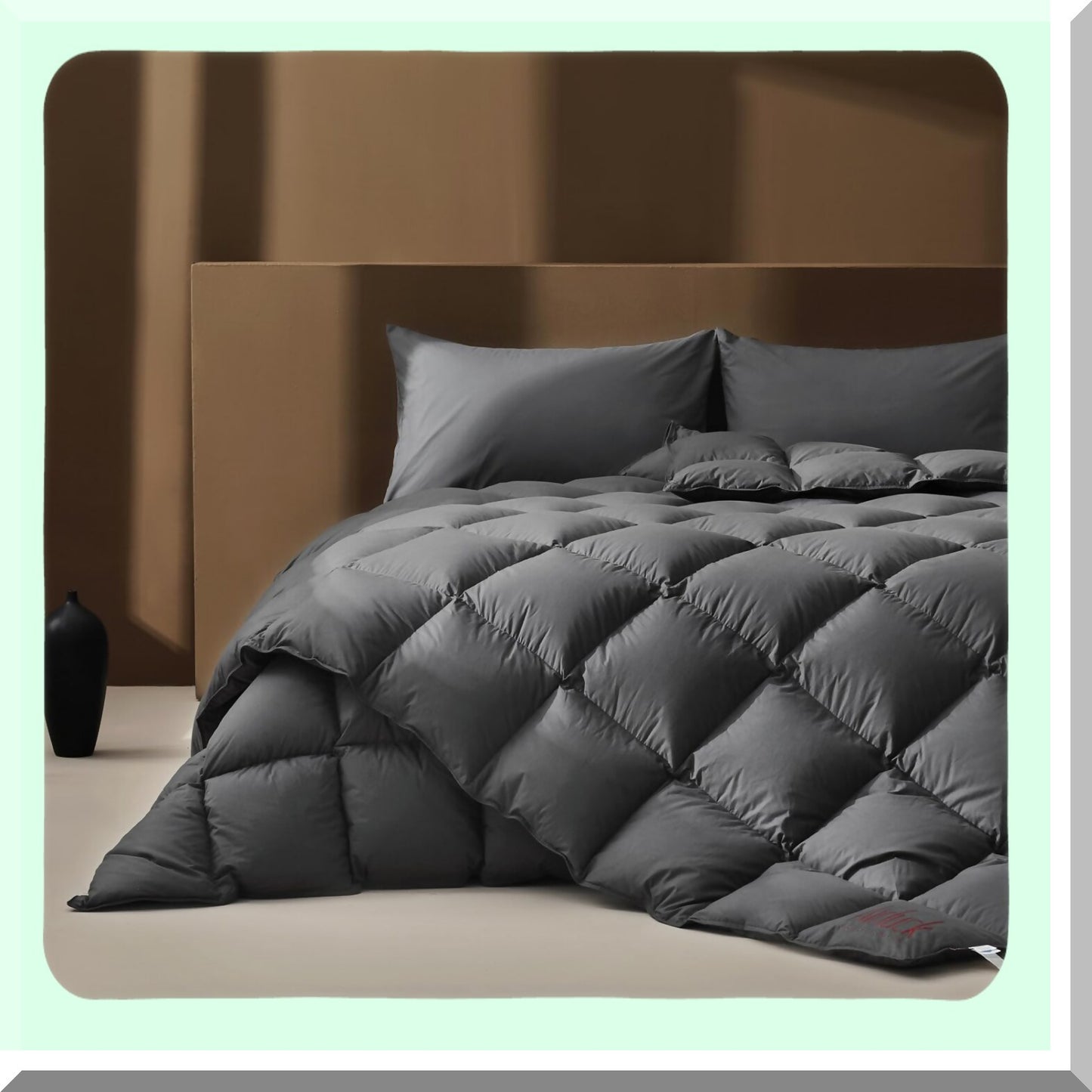 WinterCloud UltraSoft Cotton Comforter - Queen/Full Size | Fluffy White Bedding | Heavyweight Duvet Insert with 8 Tabs | 100% Cotton Cover | 90"x90"