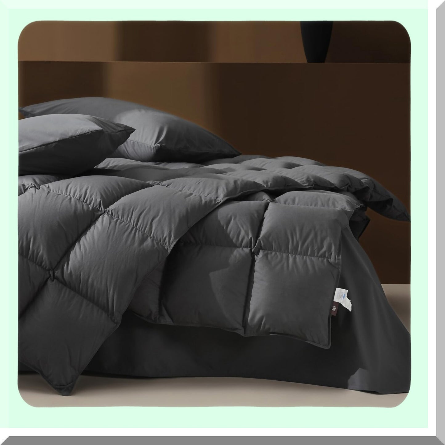 WinterCloud UltraSoft Cotton Comforter - Queen/Full Size | Fluffy White Bedding | Heavyweight Duvet Insert with 8 Tabs | 100% Cotton Cover | 90"x90"