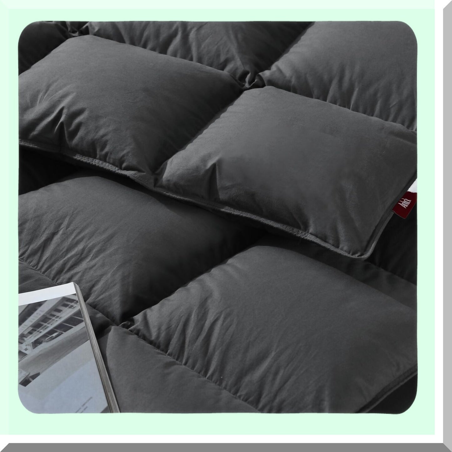 WinterCloud UltraSoft Cotton Comforter - Queen/Full Size | Fluffy White Bedding | Heavyweight Duvet Insert with 8 Tabs | 100% Cotton Cover | 90"x90"