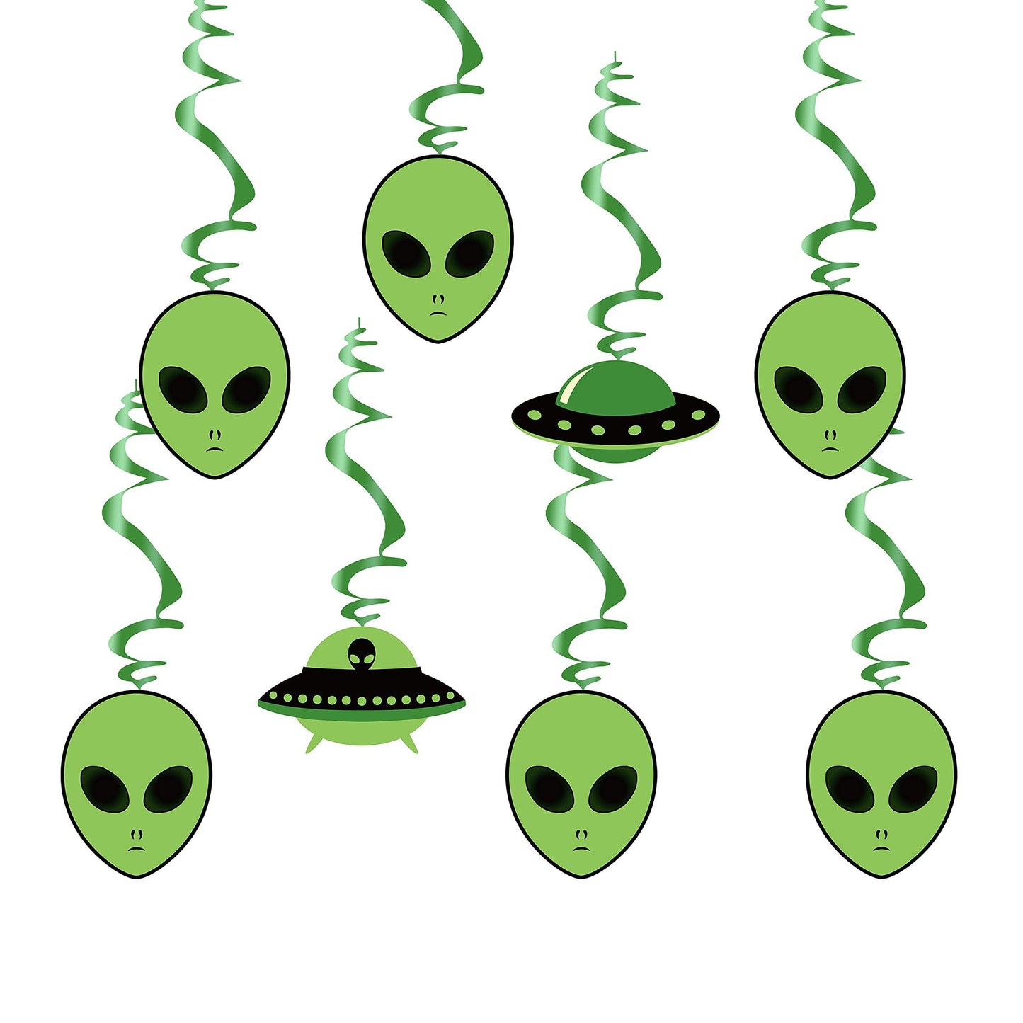 Alien Theme Hanging Swirl Decorations for Kids Party
