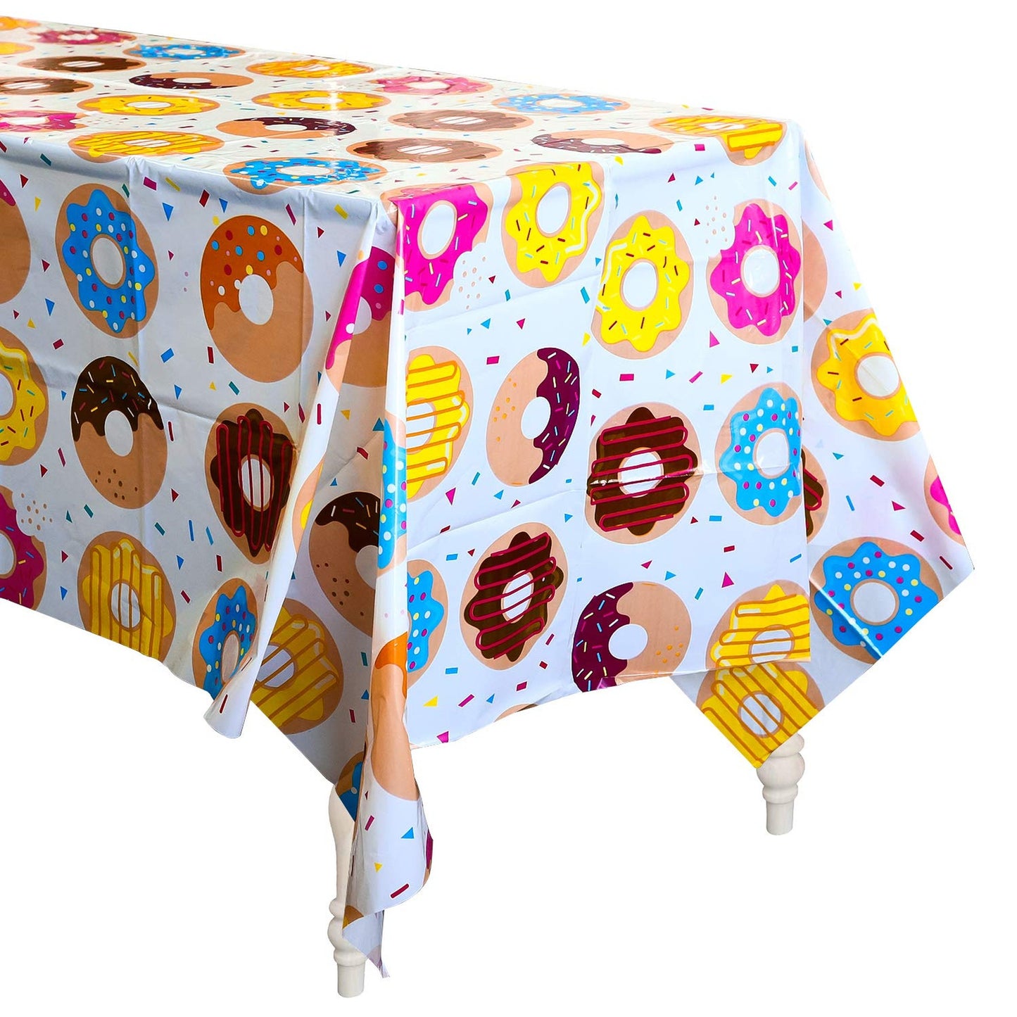 Donut Party Tablecloth 4 Pack for Kids Birthday