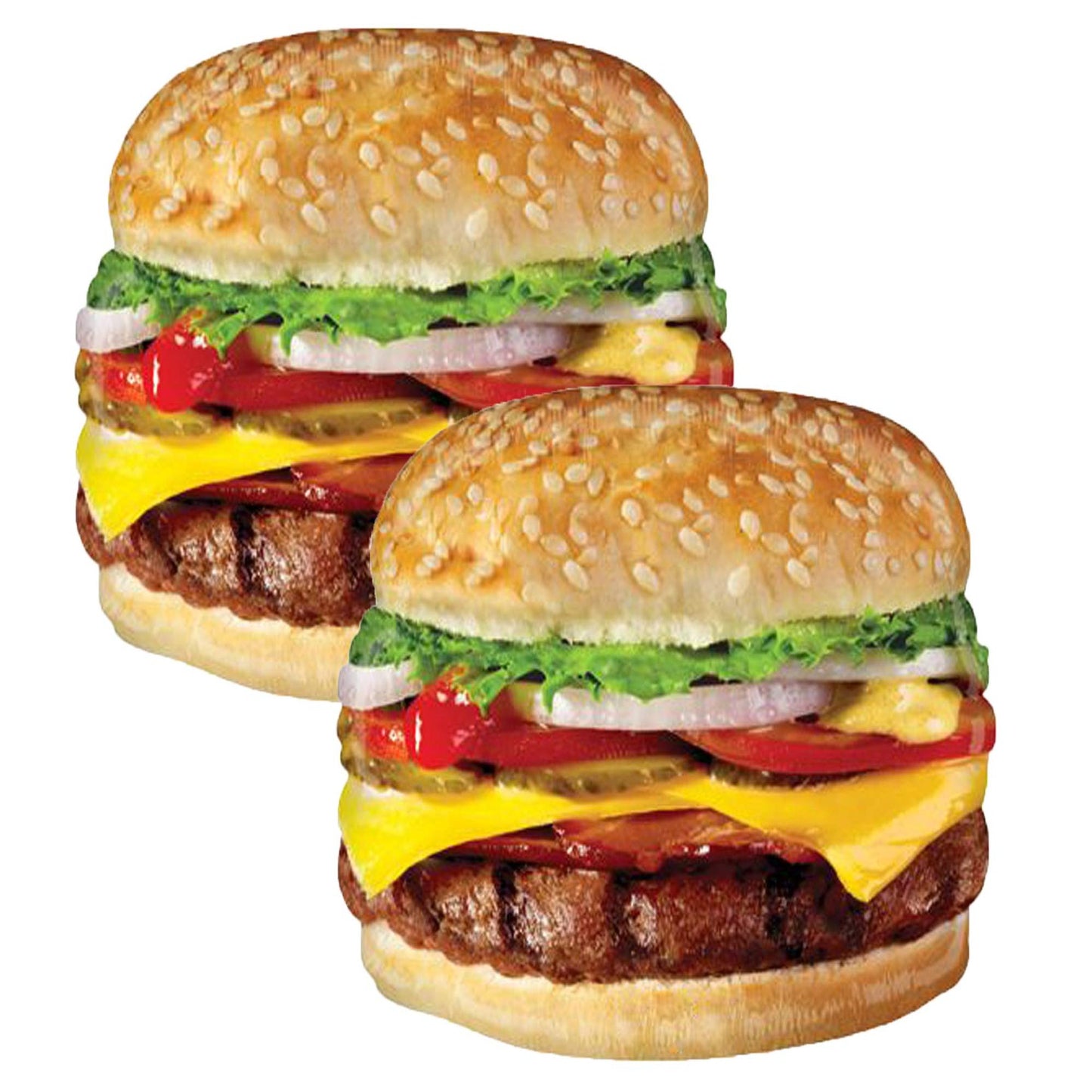 Set of 2 Jumbo 31" Realistic Cheeseburger Balloons