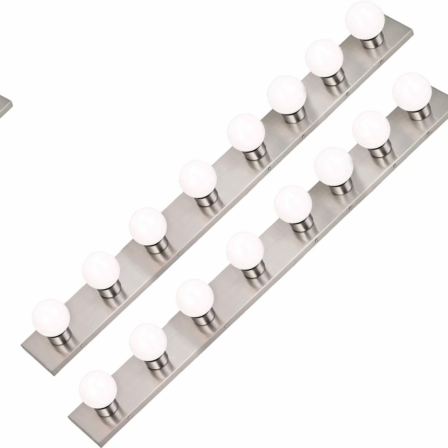 Eight Light Vanity Strip Hollywood Style Mirror Fixture 48" 2 Pack