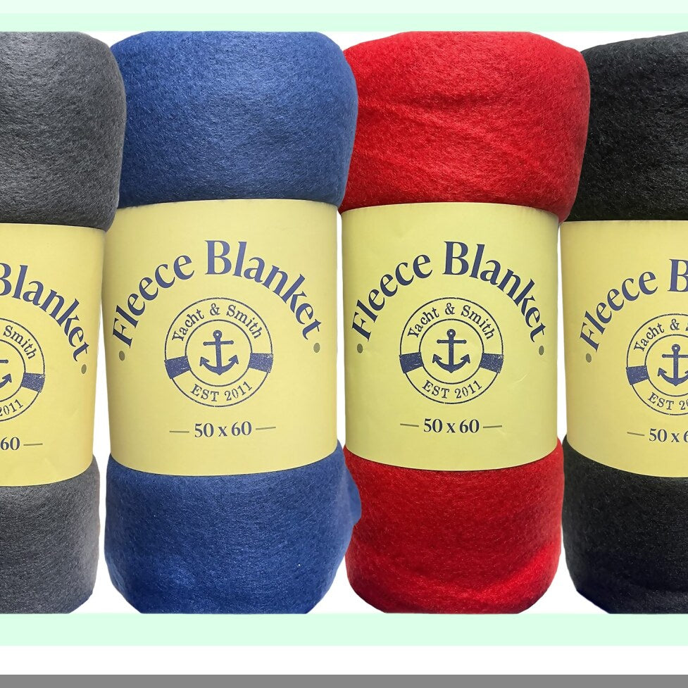 CozyWarm Fleece Throw - Lightweight 50x60 Blanket for Sofa, Travel & Outdoor